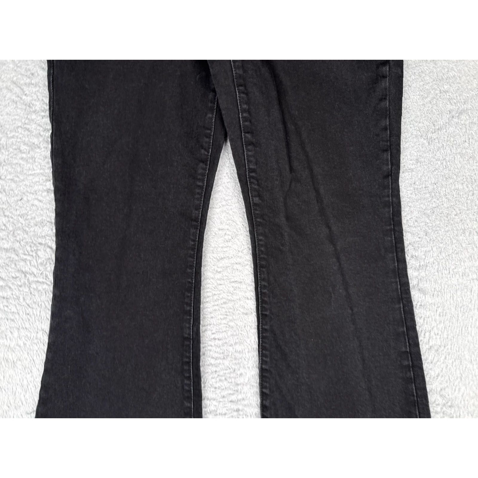 Madewell Madewell Perfect Vintage Flare Jeans Womens 27 Black High Rise Stretch 27x31 Jeans Womens Black 27" 31" Regular Fabric Denim Cotton Polyester Spandex Size 27" / US 4 / IT 40 - 3 Thumbnail