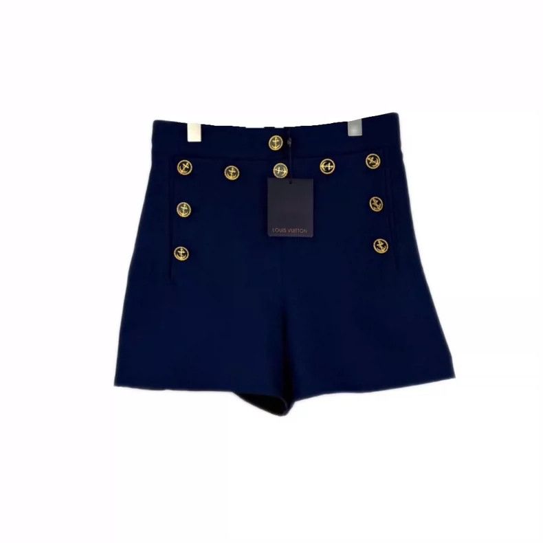 Louis Vuitton Louis Vuitton Blue Anchor Metal Buckle Strap Shorts 2505-Ne Size 37" - 1 Thumbnail