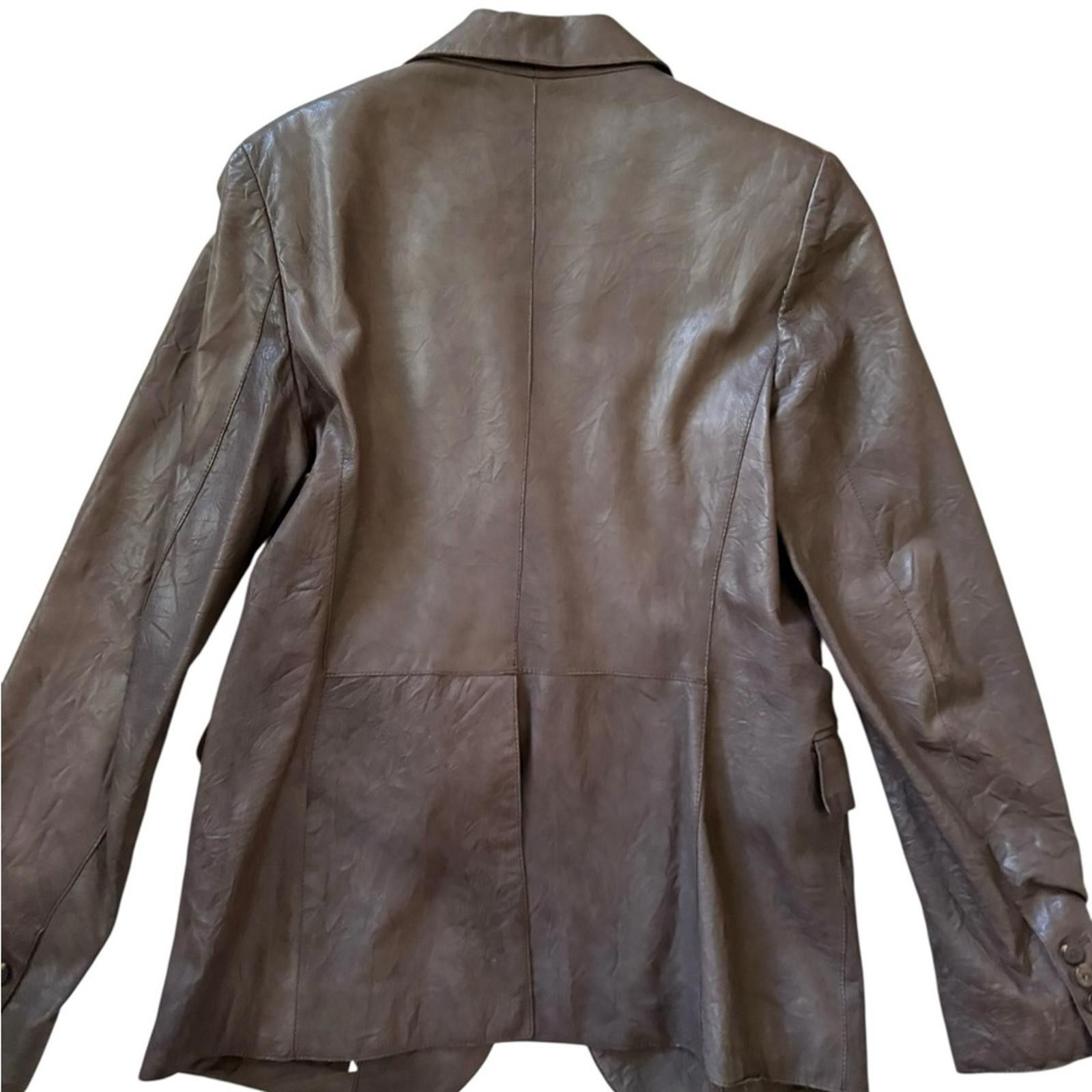 Burberry Burberry London Made in Italy Brown Leather Blazer Size 8 Size M / US 6-8 / IT 42-44 - 10 Thumbnail
