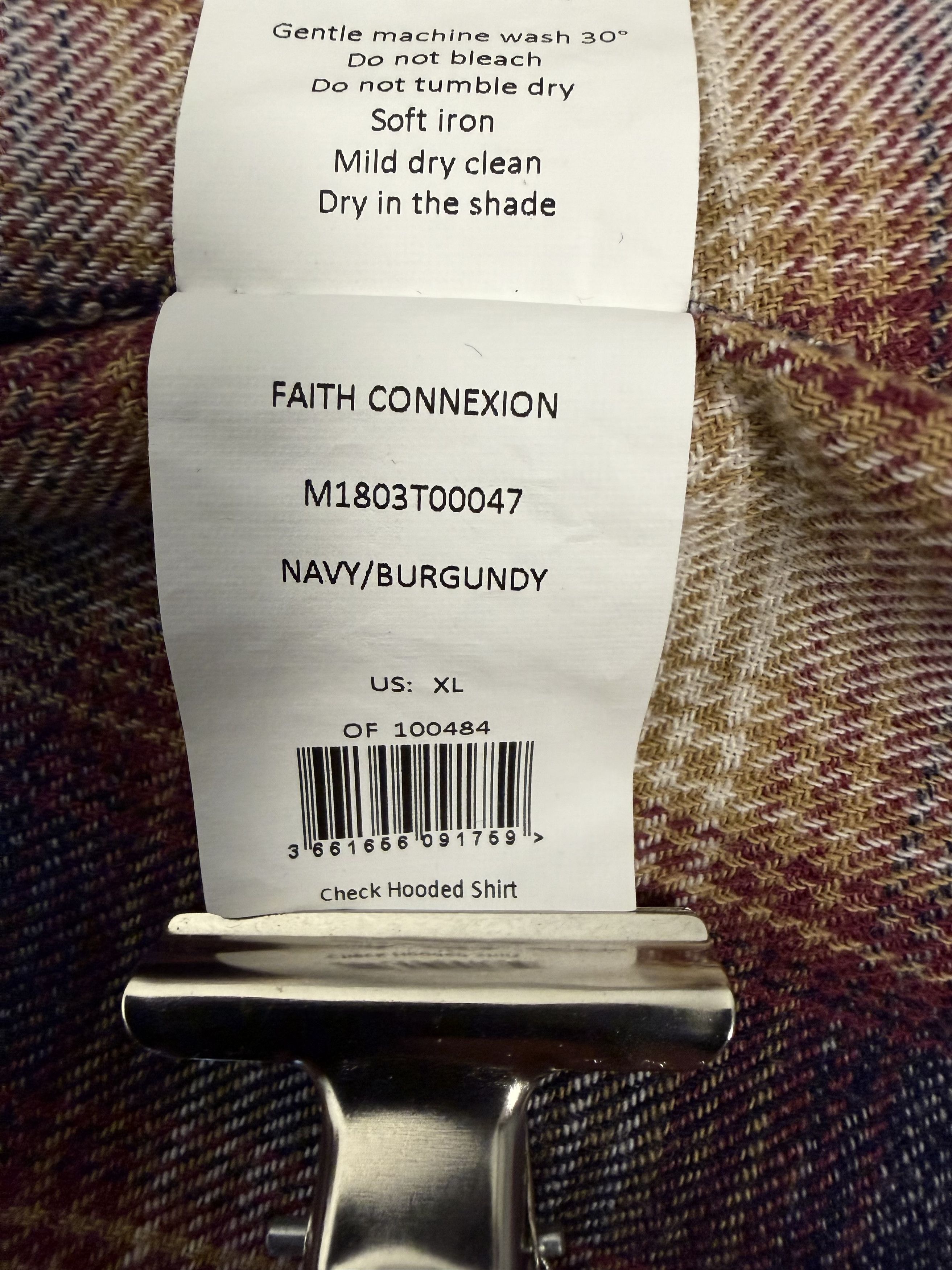 Faith Connexion Oversized Hooded Grunge Plaid Overshirt Size US XL / EU 56 / 4 - 10 Thumbnail