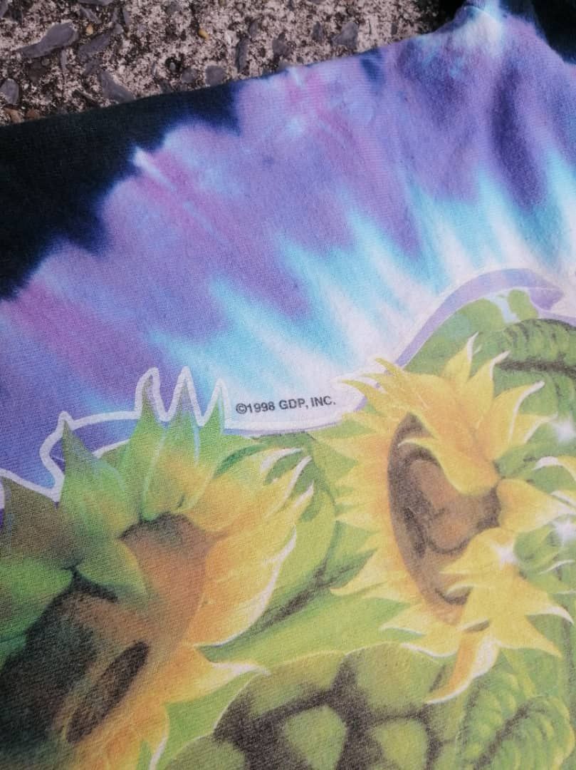 Band Tees × Grateful Dead × Vintage Vintage 90s Grateful Dead Terrapin Sunflower Tie Dye Tee Size US L / EU 52-54 / 3 - 7 Thumbnail