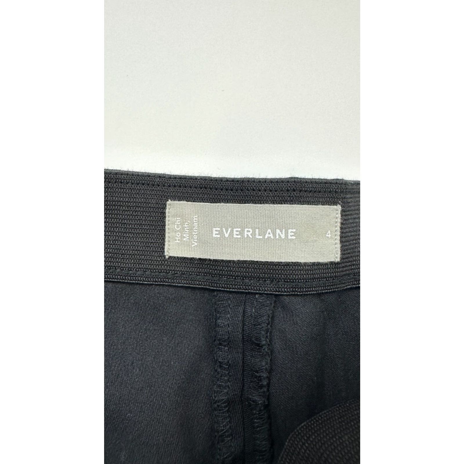 Everlane Everlane Pants Women's 4 Black Straight Leg Relaxed Mid Rise Back Seam Ankle Cotton Zip Pockets Casual 4 Regular Womens Size 27" / US 4 / IT 40 - 3 Thumbnail