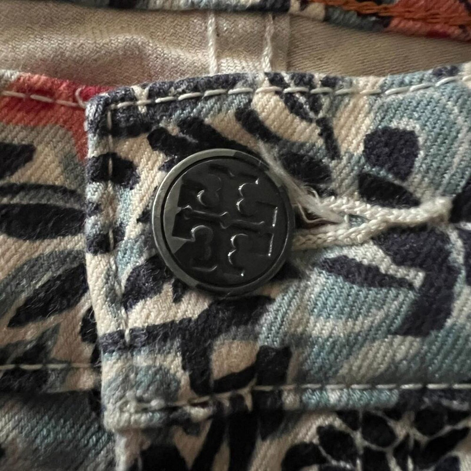 Tory Burch TORY BURCH Blue Printed Skinny Leg Jeans, US24 SRP: $250 Size 24" / US 00 / IT 34 - 9 Thumbnail