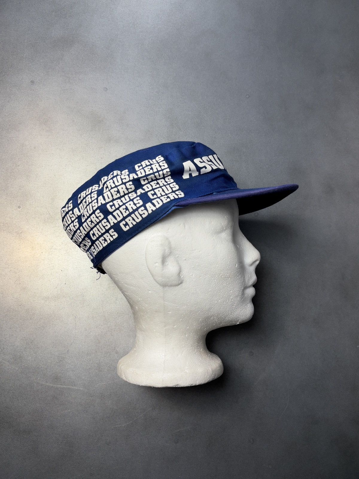 1980s Vintage Painters Cap Pillbox Hat Assumption Crusaders