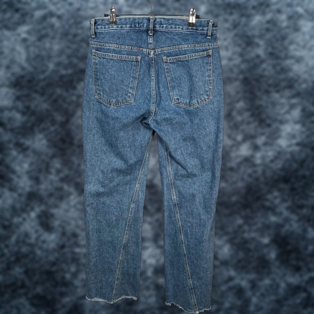 Olive Olive Womens Medium Blue High-Waisted Straight Denim Jeans w/ Raw Hem Size 32" / US 10 / IT 46 - 1 Thumbnail