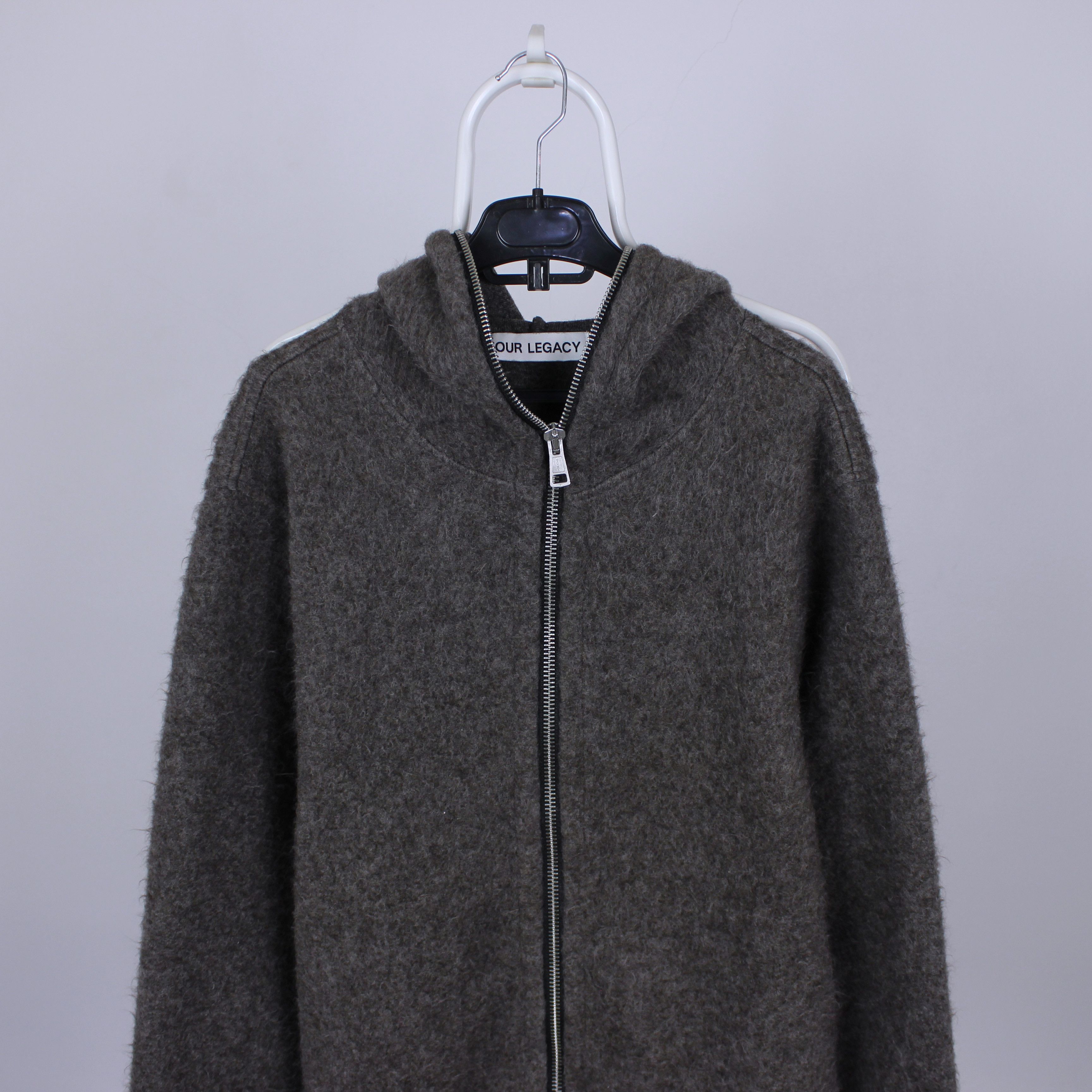 Pre-owned Our Legacy Mohair Fuzzy Full Zip Up Hooded Jacket M L