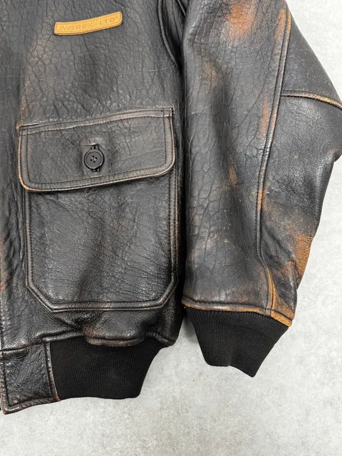 Avirex 2000s Avirex Brown Pilot Aviator Bomber Jacket Size US M / EU 48-50 / 2 - 8 Thumbnail