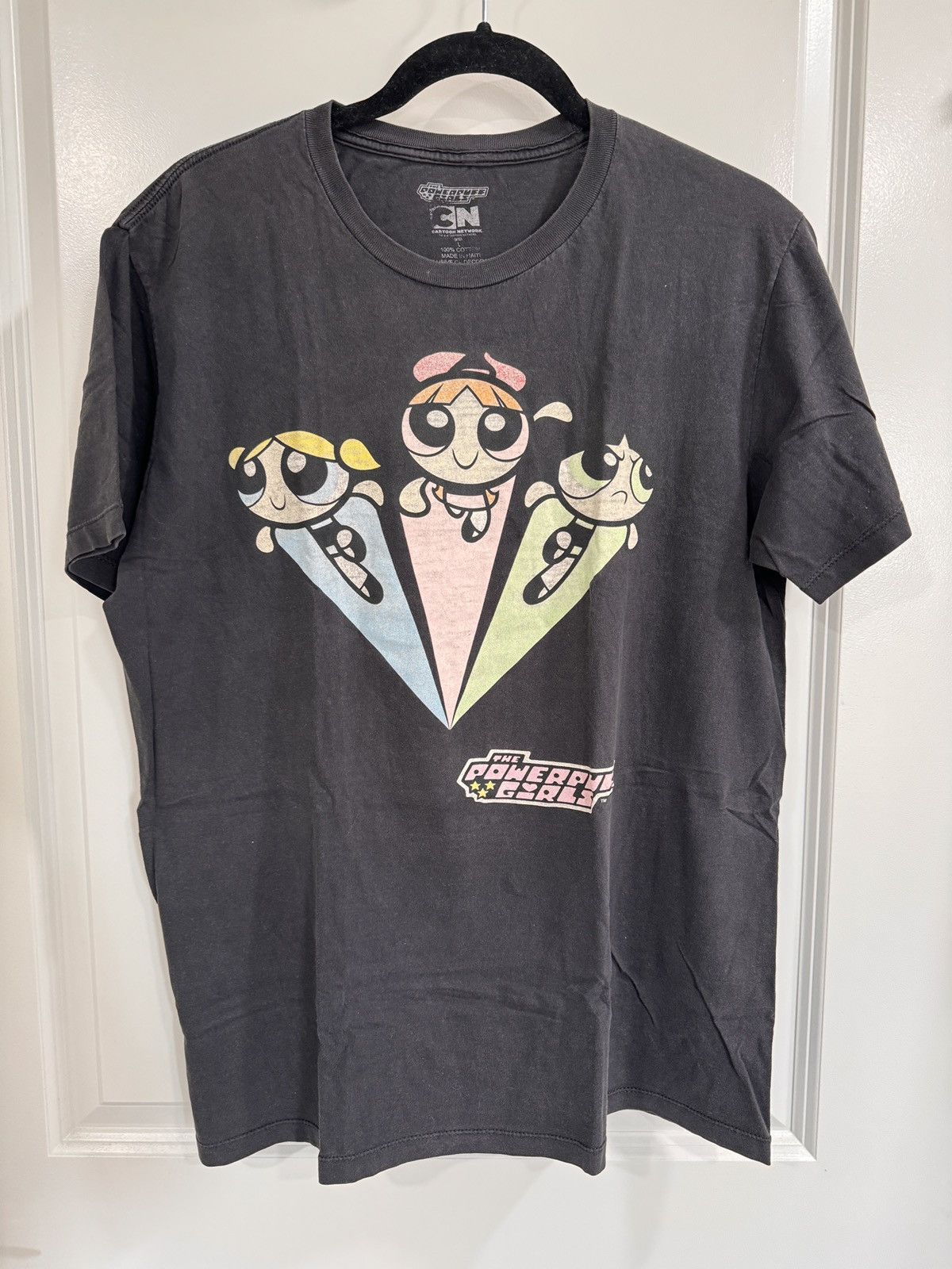 image of Cartoon Network x Vintage Powerpuff Girls Size Large in Black, Men's