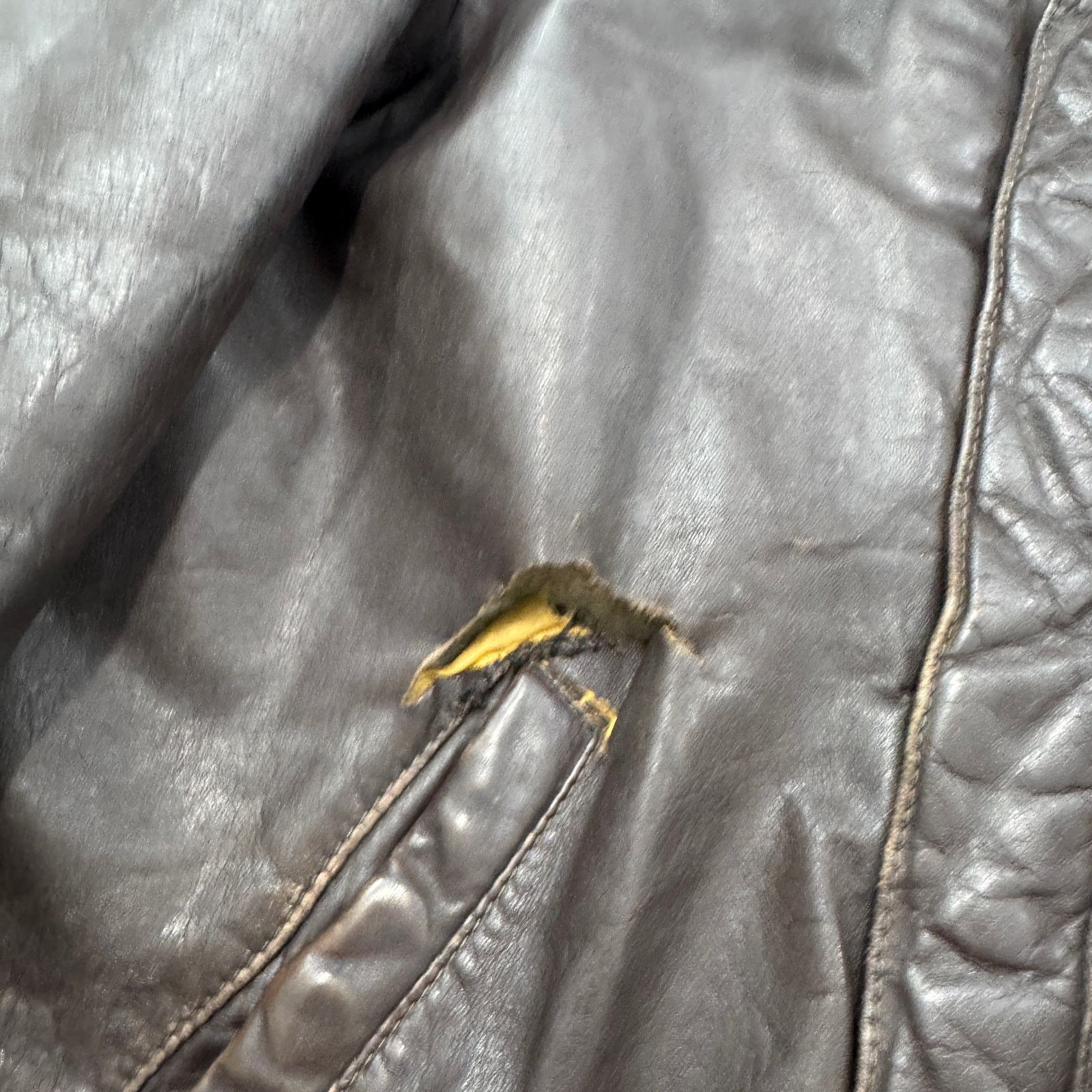 Vintage Vintage Hudson's Men's Store Leather Jacket Mens 44 Large Size US L / EU 52-54 / 3 - 4 Thumbnail