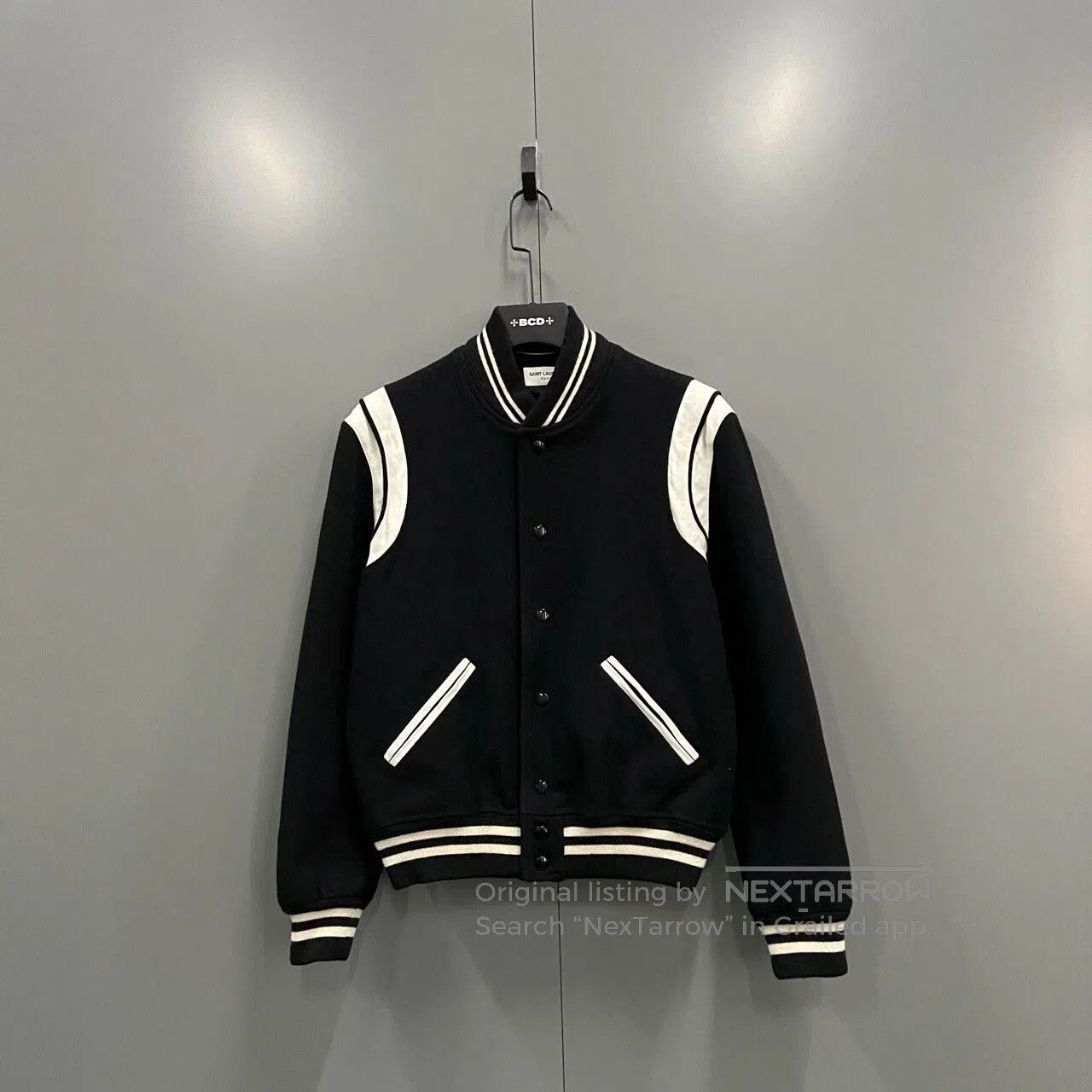 Saint Laurent Paris saint laurent black colorblock baseball jacket. Size US M / EU 48-50 / 2 - 1 Thumbnail