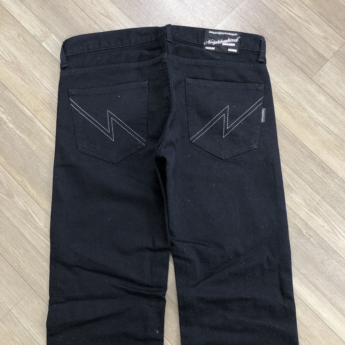 Japanese Brand × Neighborhood 2002s Neighborhood Narrow Black Denim Pants Size US 33 - 13 Thumbnail