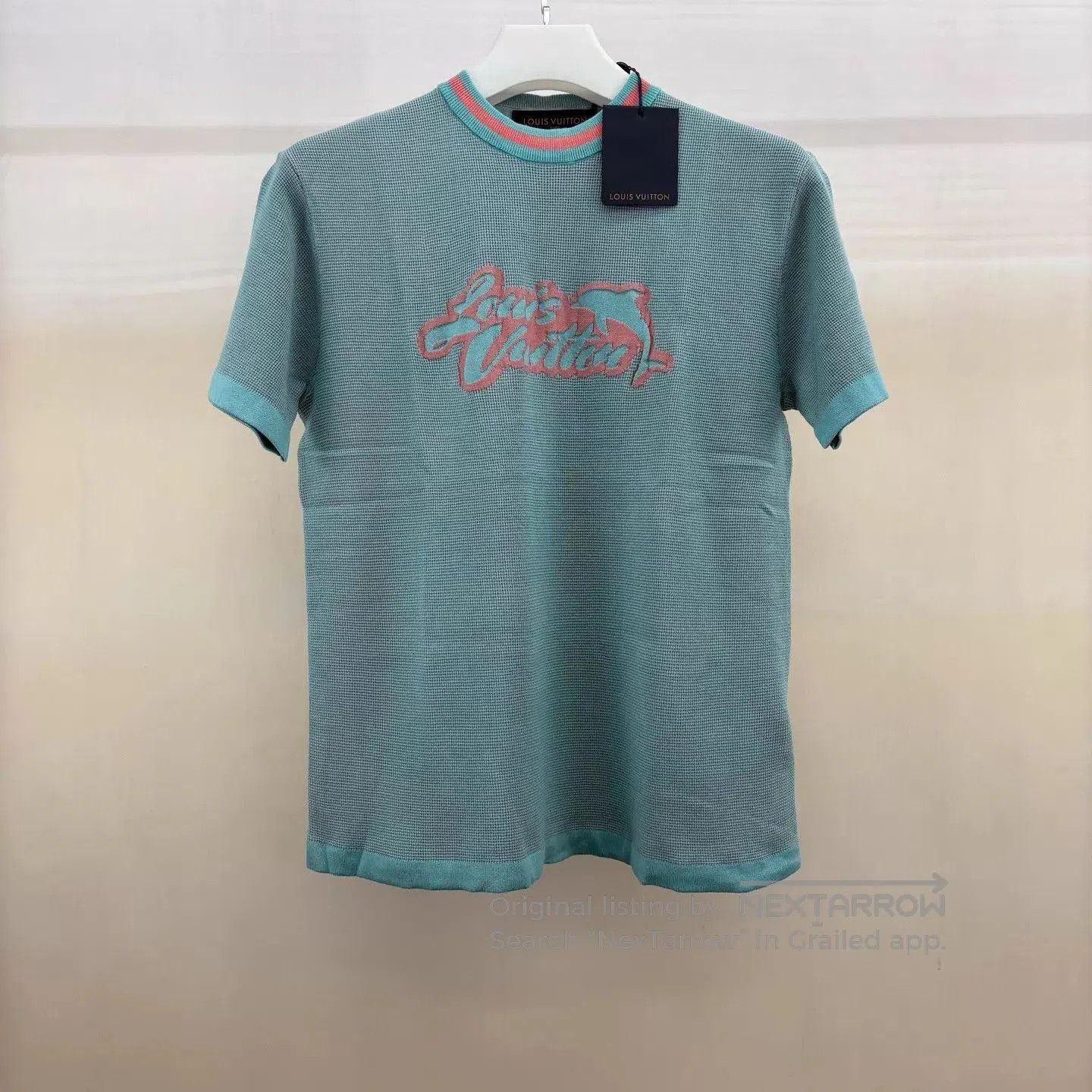 Louis Vuitton Blue Short Sleeve Mesh Shirt with Graphic Print. Size US S / EU 44-46 / 1 - 1 Thumbnail