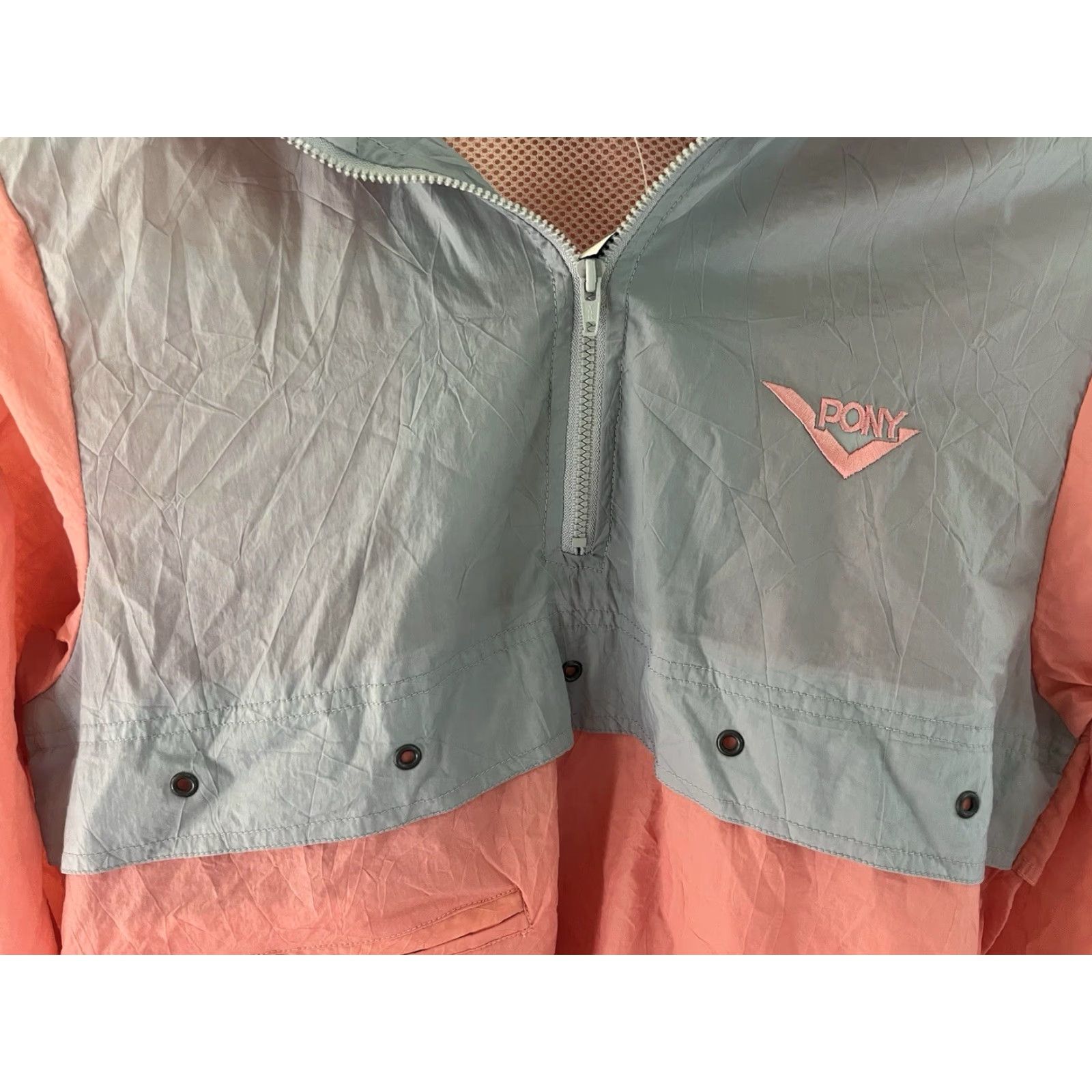 PONY VINTAGE PONY Windbreaker Jacket Womens S 1/4 Zip Pink NWT Deadstock 80s 90s Size S / US 4 / IT 40 - 6 Thumbnail