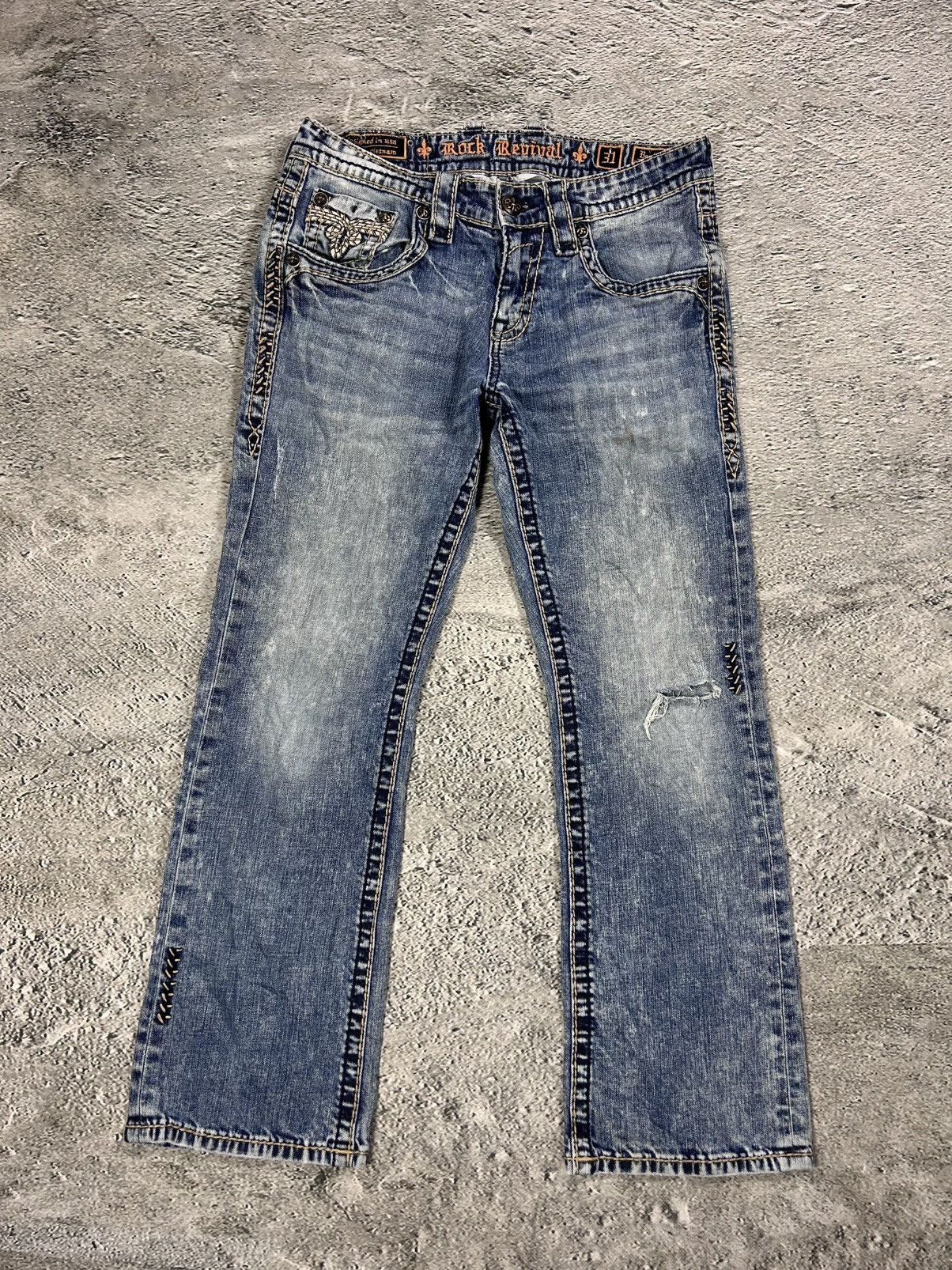 Rock Revival Rock Revival vintage blue jeans Y2K flared Size US 31 - 6 Thumbnail