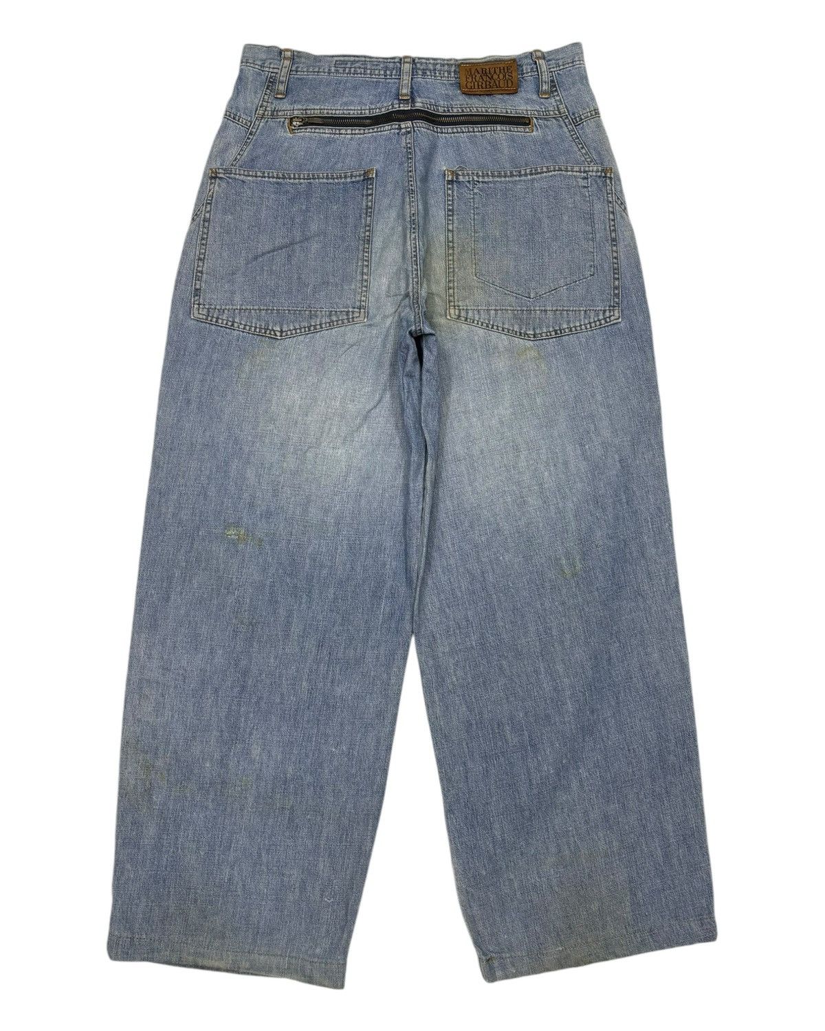Marithe + Francois Girbaud RARE🔥MFG THE STONE WASHED BAGGY WIDE DENIM BAGGY JEANS Size US 32 / EU 48 - 4 Thumbnail