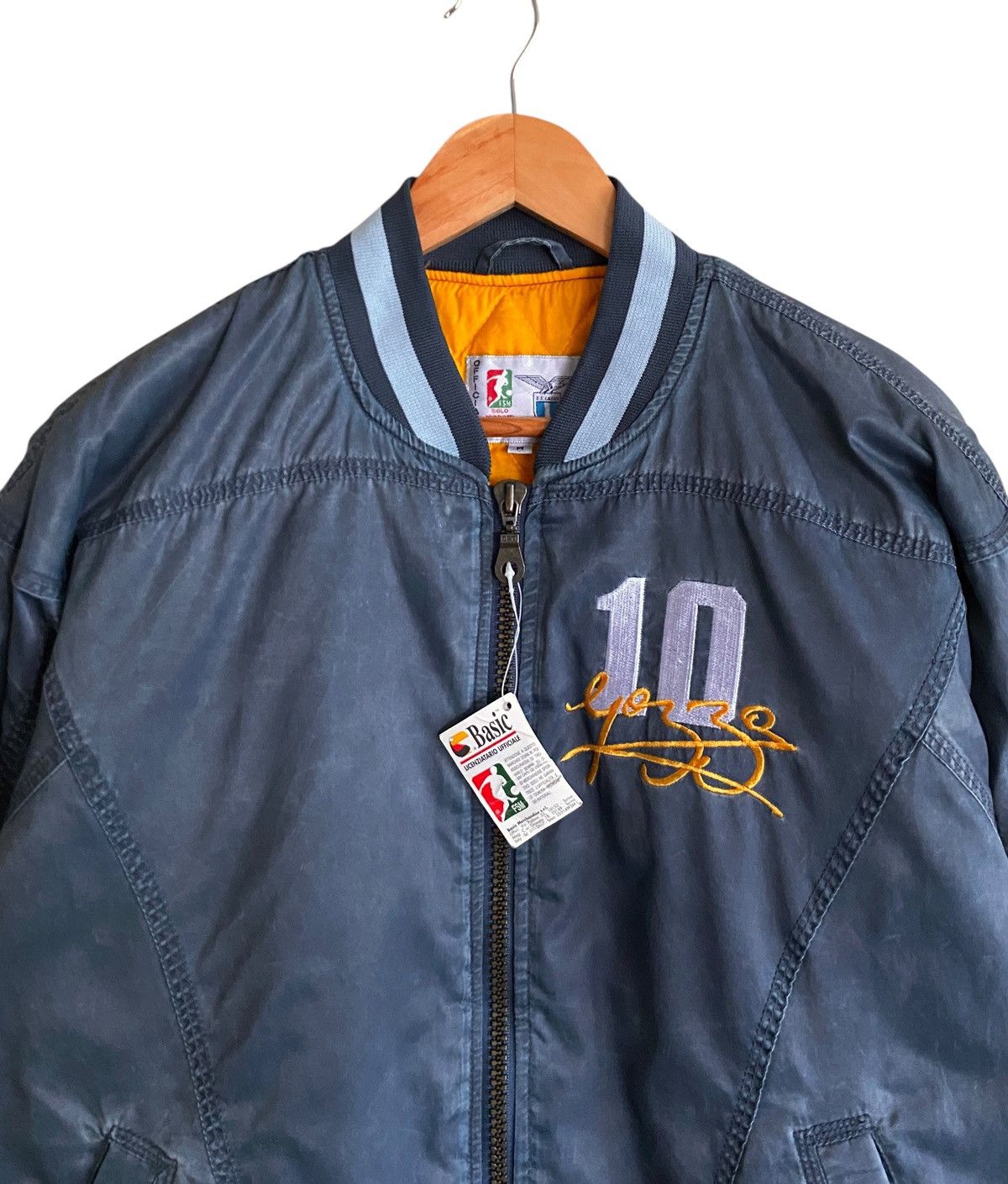 Vintage Vtg Italian Football Club SS Lazio MA-1 Bomber Jacket 1990s Size US M / EU 48-50 / 2 - 4 Thumbnail