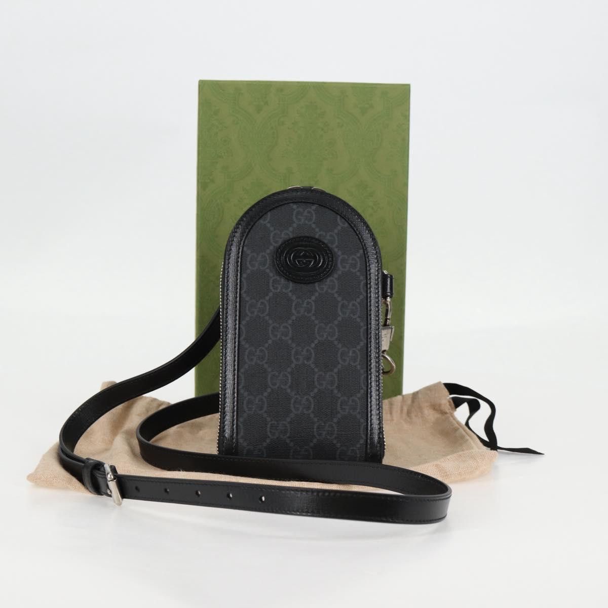 Gucci GUCCI GG Supreme Shoulder Bag Pvc Black Silver Size ONE SIZE - 24 Thumbnail