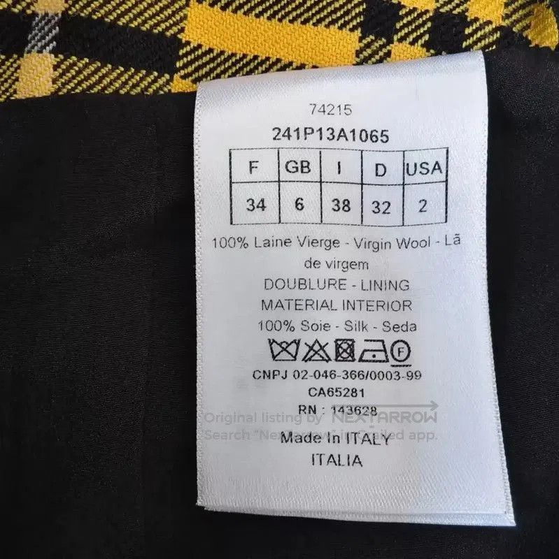 Dior Dior Yellow Wool Checkered Women's Shorts . Size 22" - 4 Thumbnail