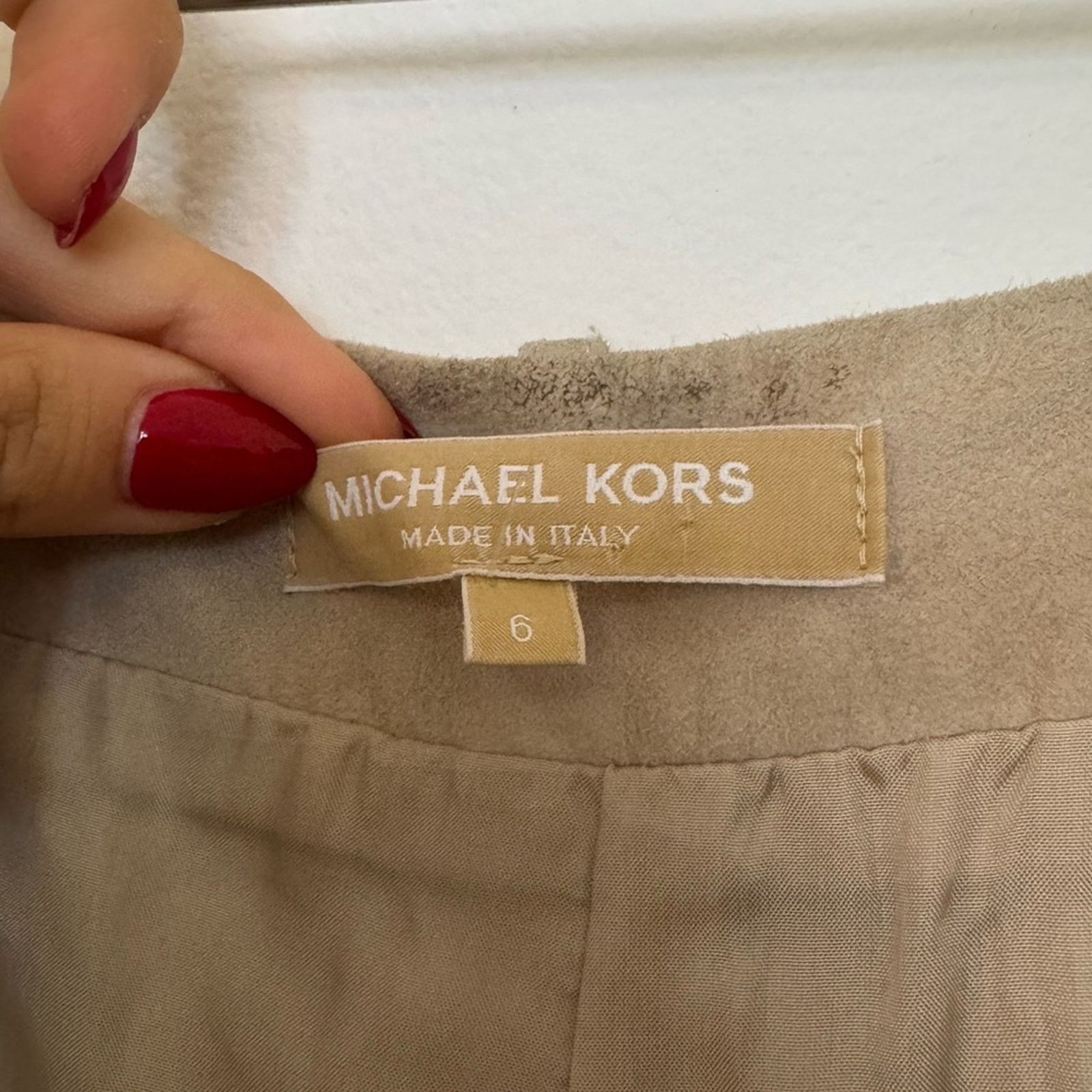 Michael Kors Michael Kors Women’s Tapered Suede Pants Size 28" / US 6 / IT 42 - 3 Thumbnail