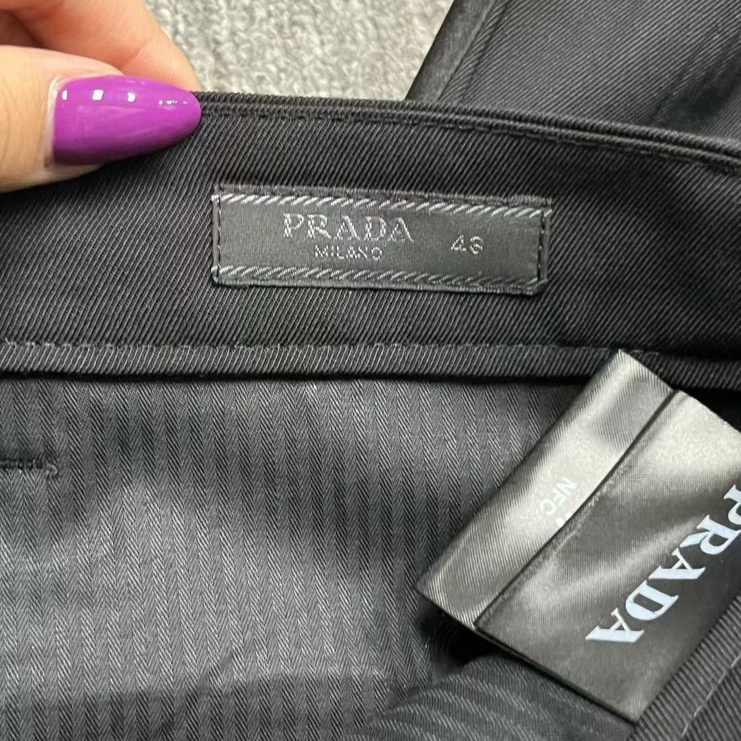 Prada prada black casual long pants with logo Size US 30 / EU 46 - 5 Thumbnail