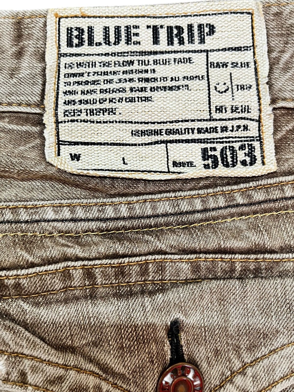 Edwin Vintage Edwin 503 Flare Grunge Whiskers Art Denim Size US 31 - 8 Thumbnail