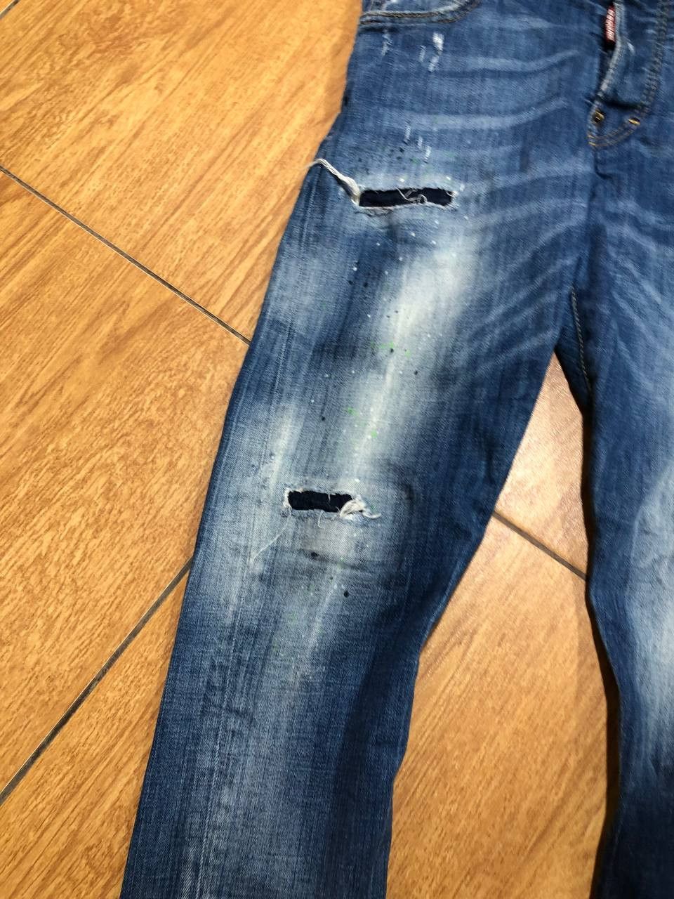 Dsquared2 Dsquared2 Jeans Slim Tapered Denim Distressed Paint Spots Size US 32 / EU 48 - 19 Thumbnail