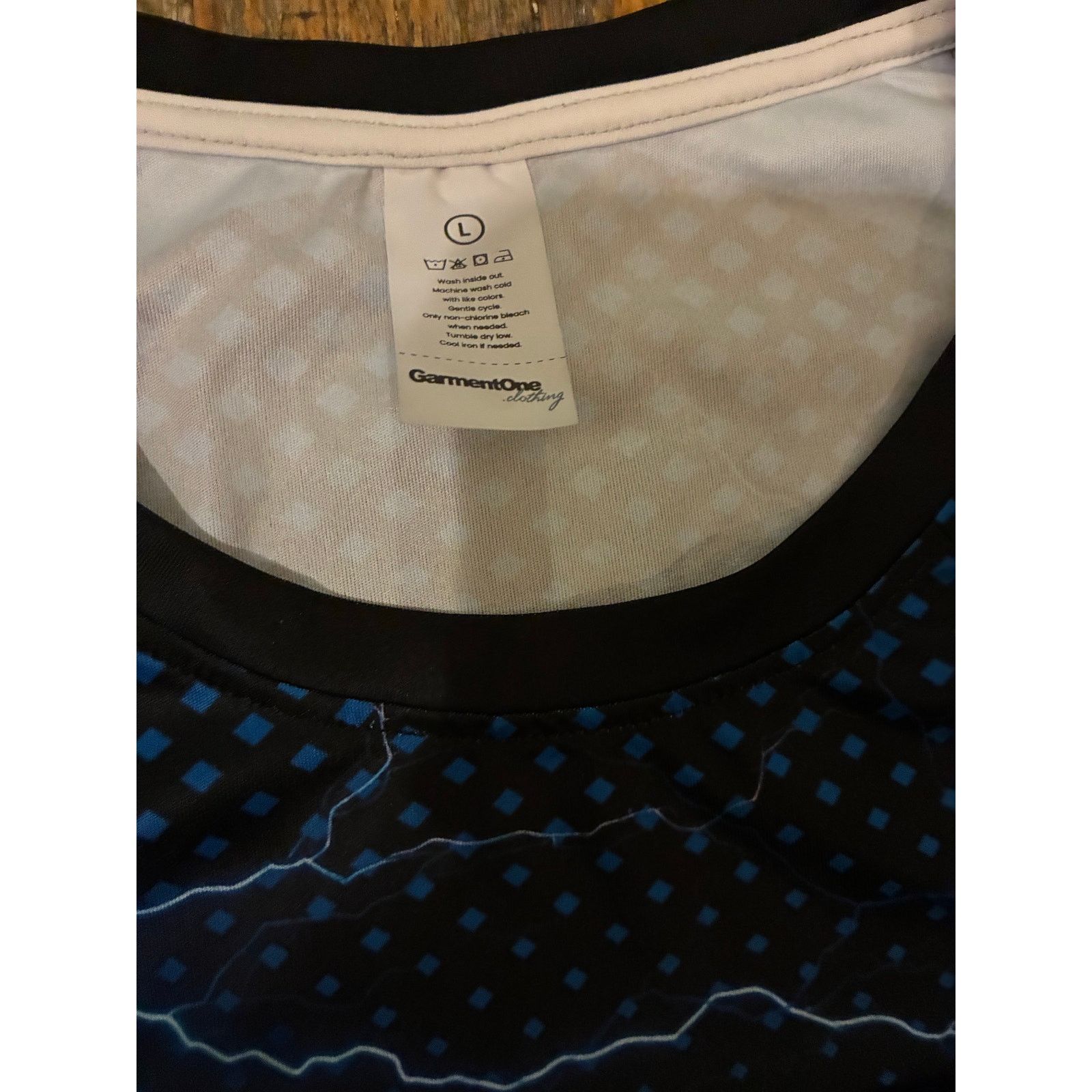 The Unbranded Brand 8 Ball Jersey Size Large Black & Baby Blue Size US L / EU 52-54 / 3 - 7 Thumbnail