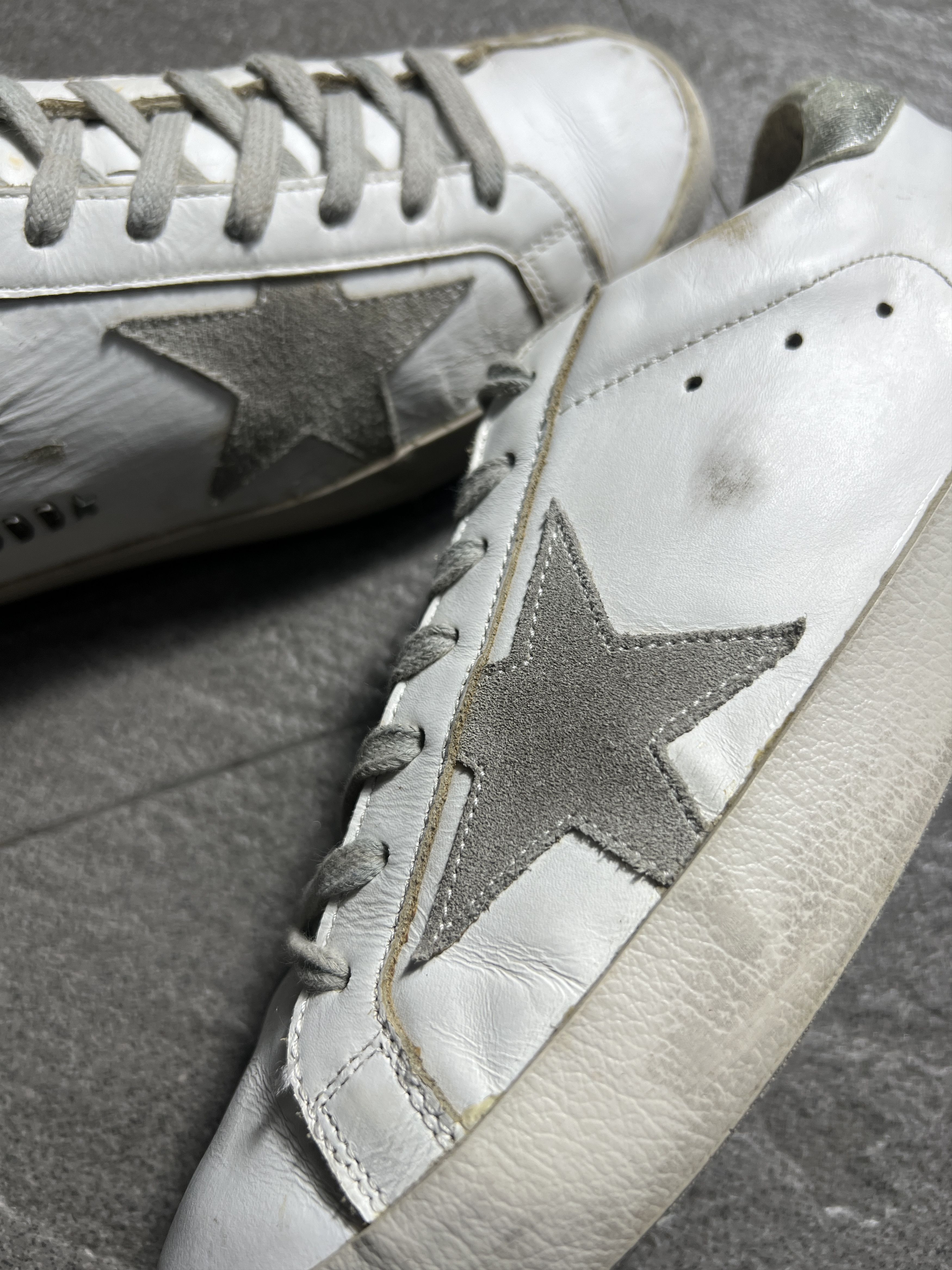 Golden Goose Golden Goose Superstar Suede Star Silver Heel EU40 Size US 7 / EU 40 - 3 Thumbnail