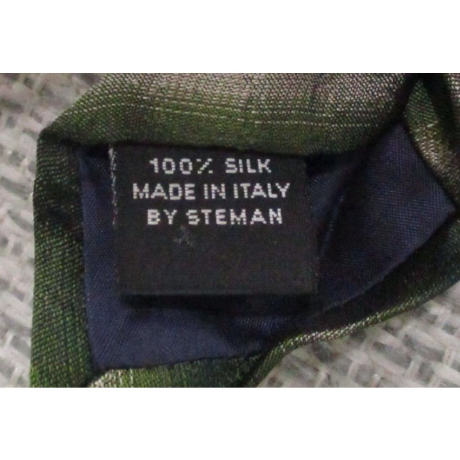 Vintage Stefano Milano Tie Mens One Size Green 100% Silk Made In Italy Plaid Necktie Size ONE SIZE - 3 Thumbnail