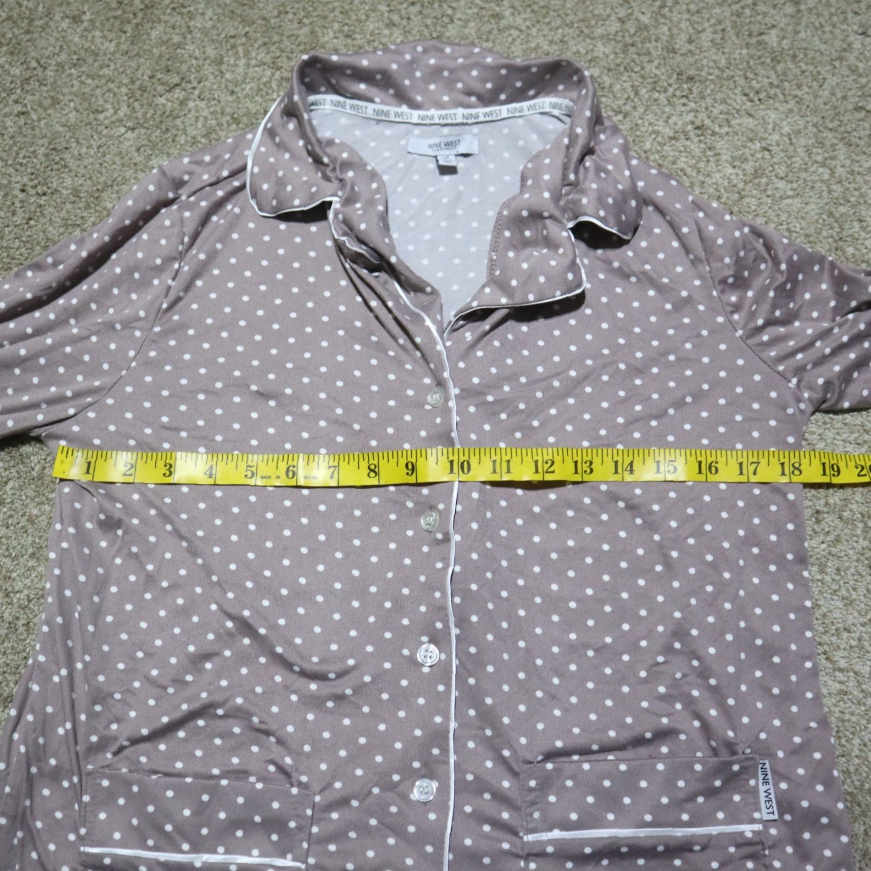 Nine West Nine West Shirt Women Small Purple Sleepwear Button Up Pajama Top - Adult Small Womens Shoes? Size S / US 4 / IT 40 - 4 Thumbnail