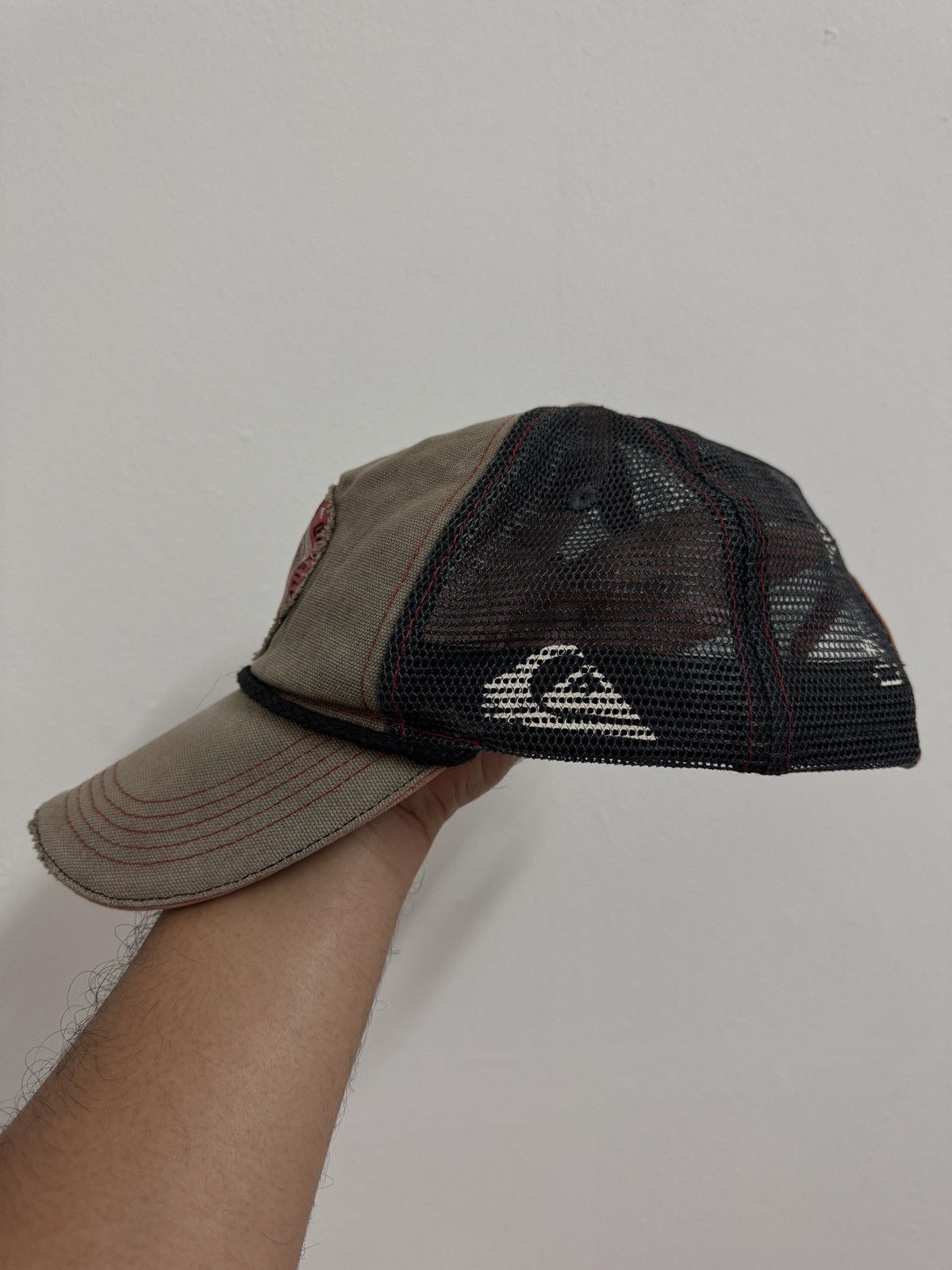 Quiksilver × Vintage Vintage Distressed Quiksilver Trucker Hat Cap Size ONE SIZE - 1 Thumbnail
