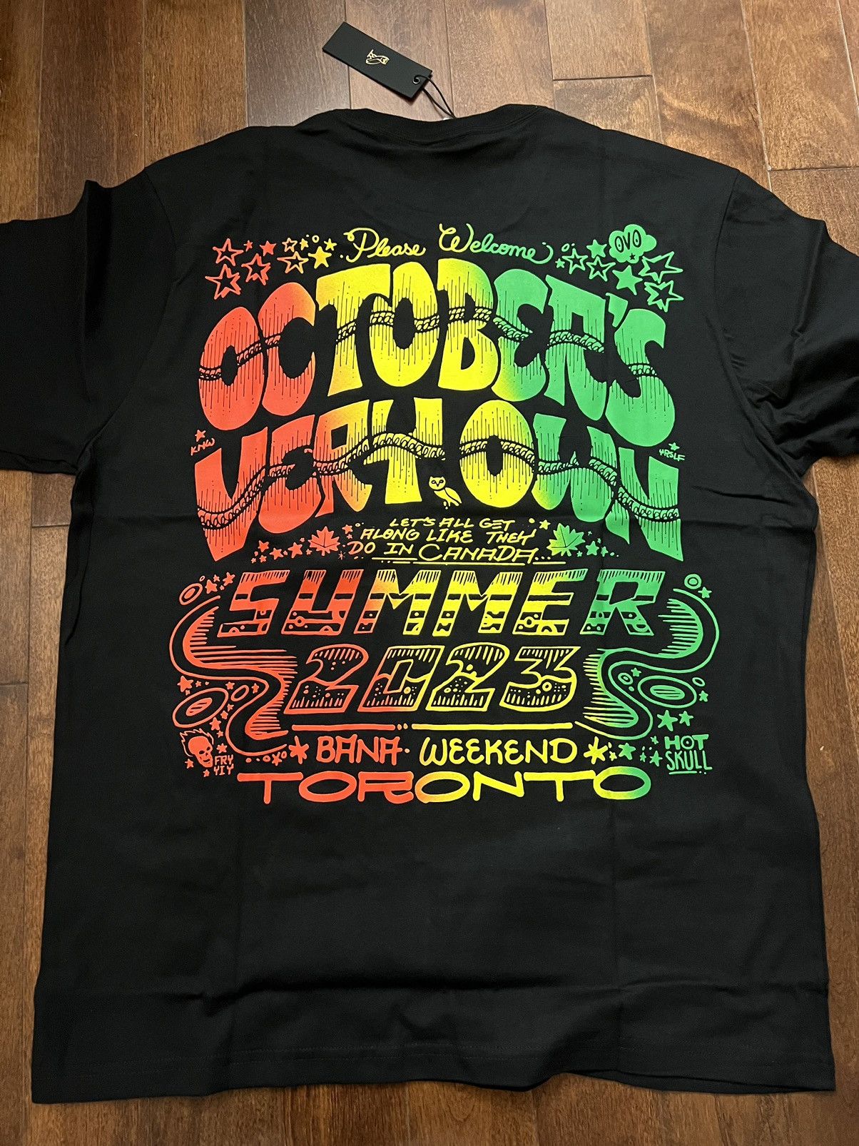 image of Octobers Very Own Ovo Caribana Weekend Tee in Black, Men's (Size XL)