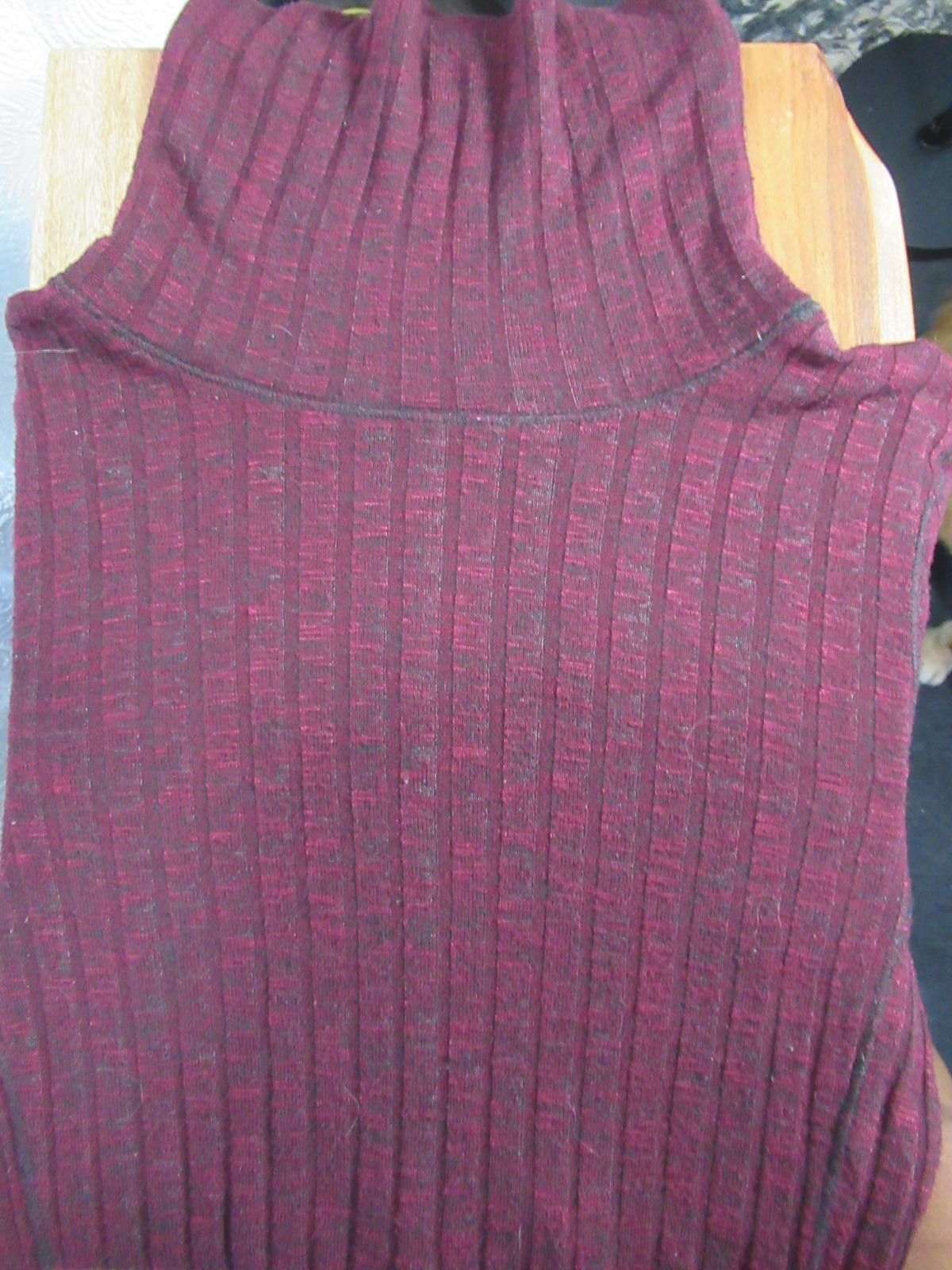 Michael Stars Michael Stars Burgundy Ribbed Turtleneck Top - OS Size ONE SIZE - 1 Thumbnail