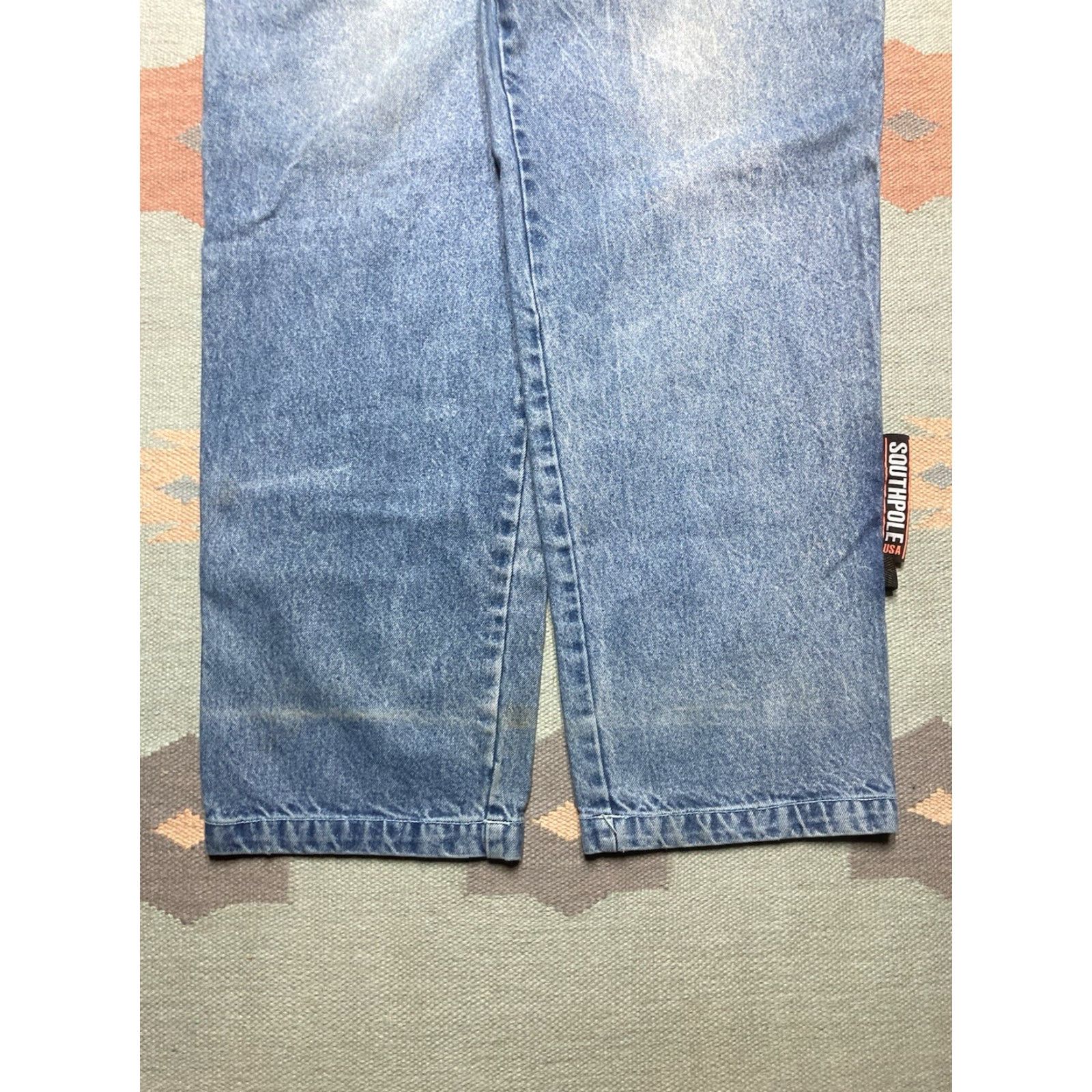 Southpole VINTAGE Southpole Jeans Baggy Hip Hop 35x32 Men Blue 90s JNCO Style Carpenter Skater Inseam 32 Mens Size US 35 - 6 Thumbnail