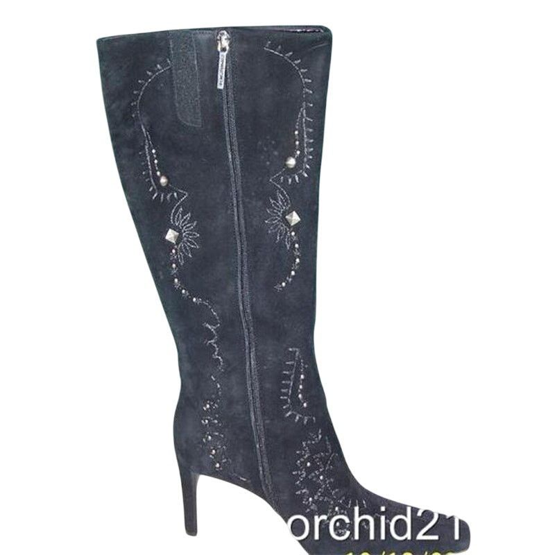 Donald Pliner Donald Pliner Suede Boot Embroidery Grommets NIB $525 Size US 7 / IT 37 - 5 Thumbnail