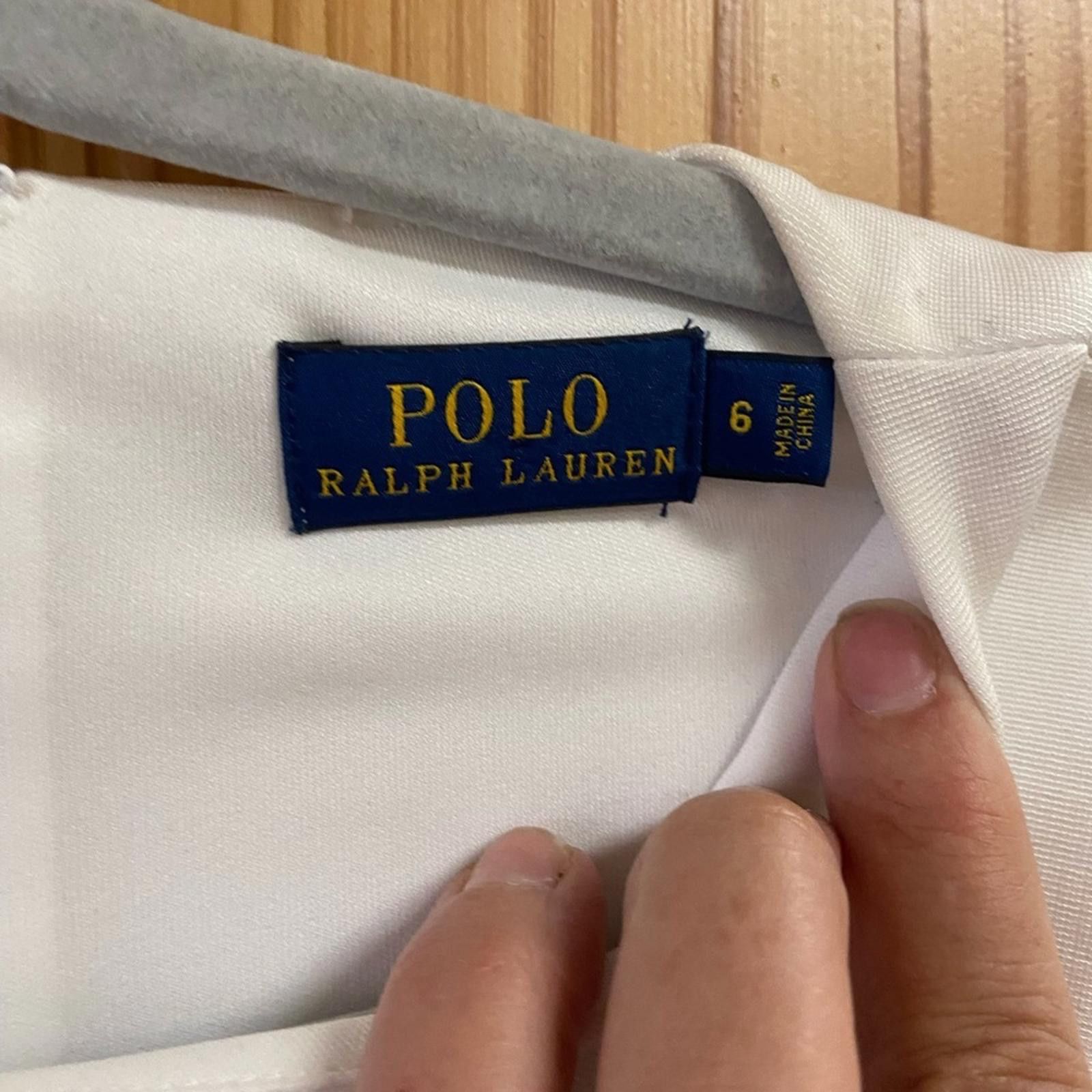 Polo Ralph Lauren Polo Ralph Lauren 6 White Stretch Knit Sheath Dress Size M / US 6-8 / IT 42-44 - 10 Thumbnail