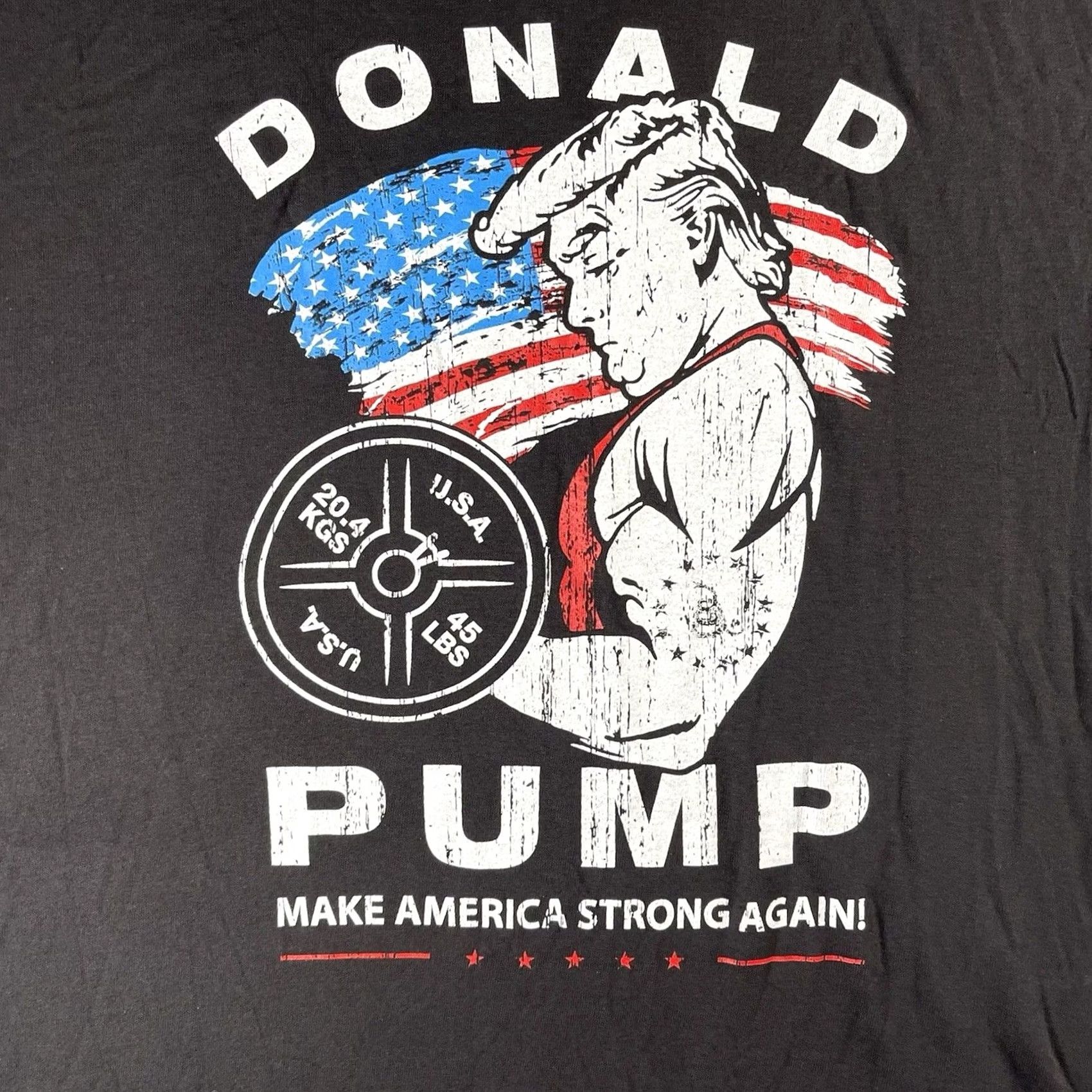 Delta VINTAGE? No. Donald Trump T Shirt 2XL Black Make America Strong Again Logo Crew Neck Short Sleeve Men Funny Shirt Size US XXL / EU 58 / 5 - 2 Thumbnail