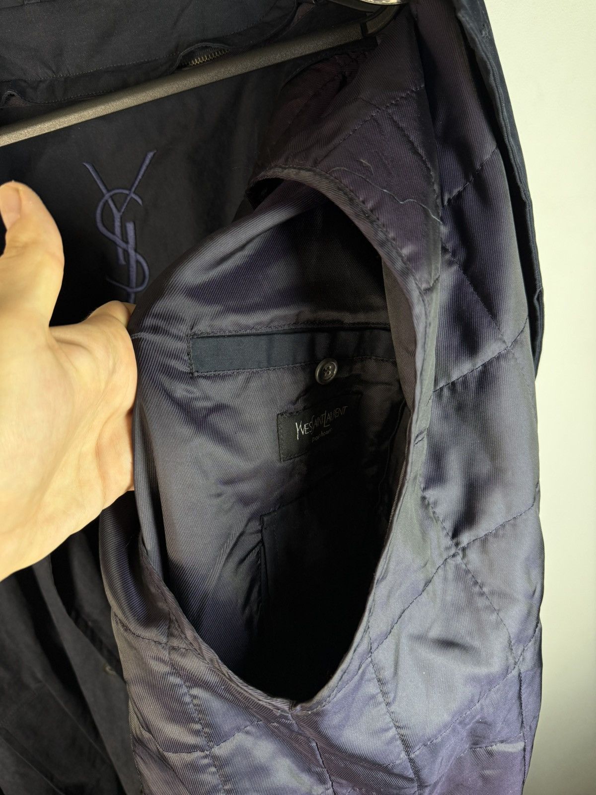 Yves Saint Laurent YSL Trenchcoat Navy Soft YSL Coat Size US XL / EU 56 / 4 - 6 Thumbnail