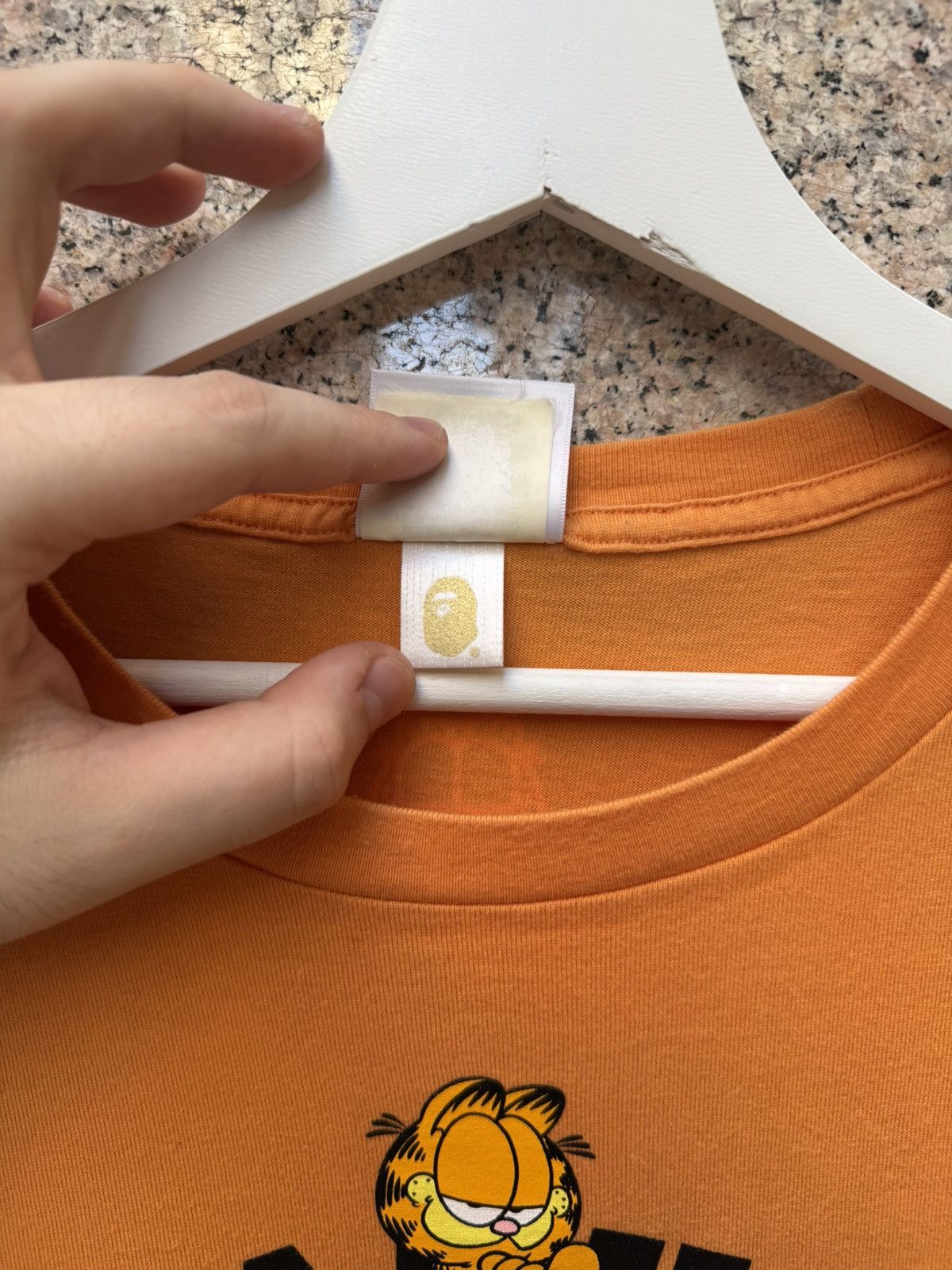 Bape A bathing ape BAPE X Garfield tee orange L Size US L / EU 52-54 / 3 - 7 Thumbnail