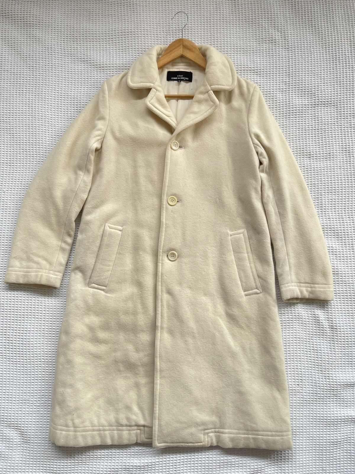 Comme des Garcons Rarest🔥Vtg Comme Des Garcon Tricot Wool Trench Coat Jacket Size US M / EU 48-50 / 2 - 16 Thumbnail