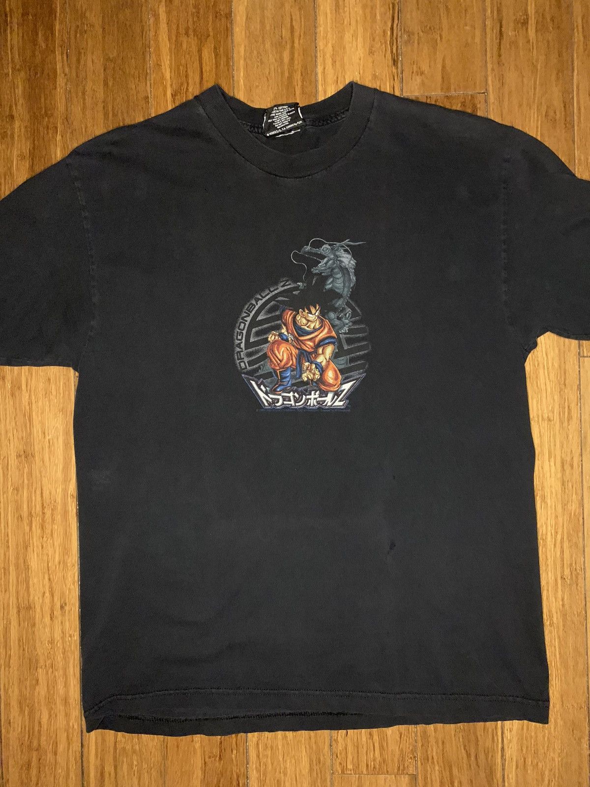 image of Vintage 1998 Dragon Ball Z Goku Tee in Black, Men's (Size Large)