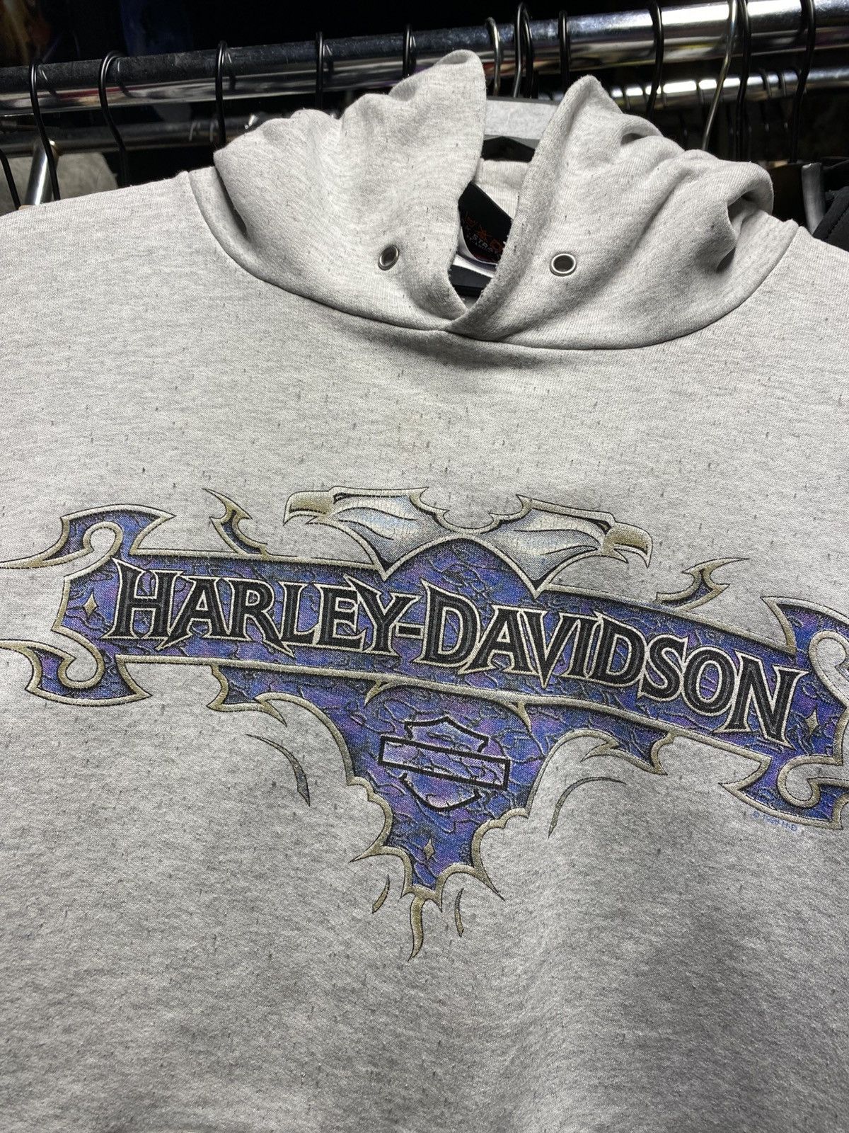 Vintage Vintage 90’s Harley Davidson Men’s Hoodie XLarge Size US XL / EU 56 / 4 - 4 Thumbnail