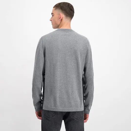 Bally BALLY Taped Wool Crewneck Grey M Size US M / EU 48-50 / 2 - 2 Thumbnail