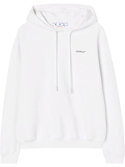 Off-White o1gr1nt0125 Floral Embroidered Arrow Reg Hoodie in White Size XS / US 0-2 / IT 36-38 - 1 Thumbnail