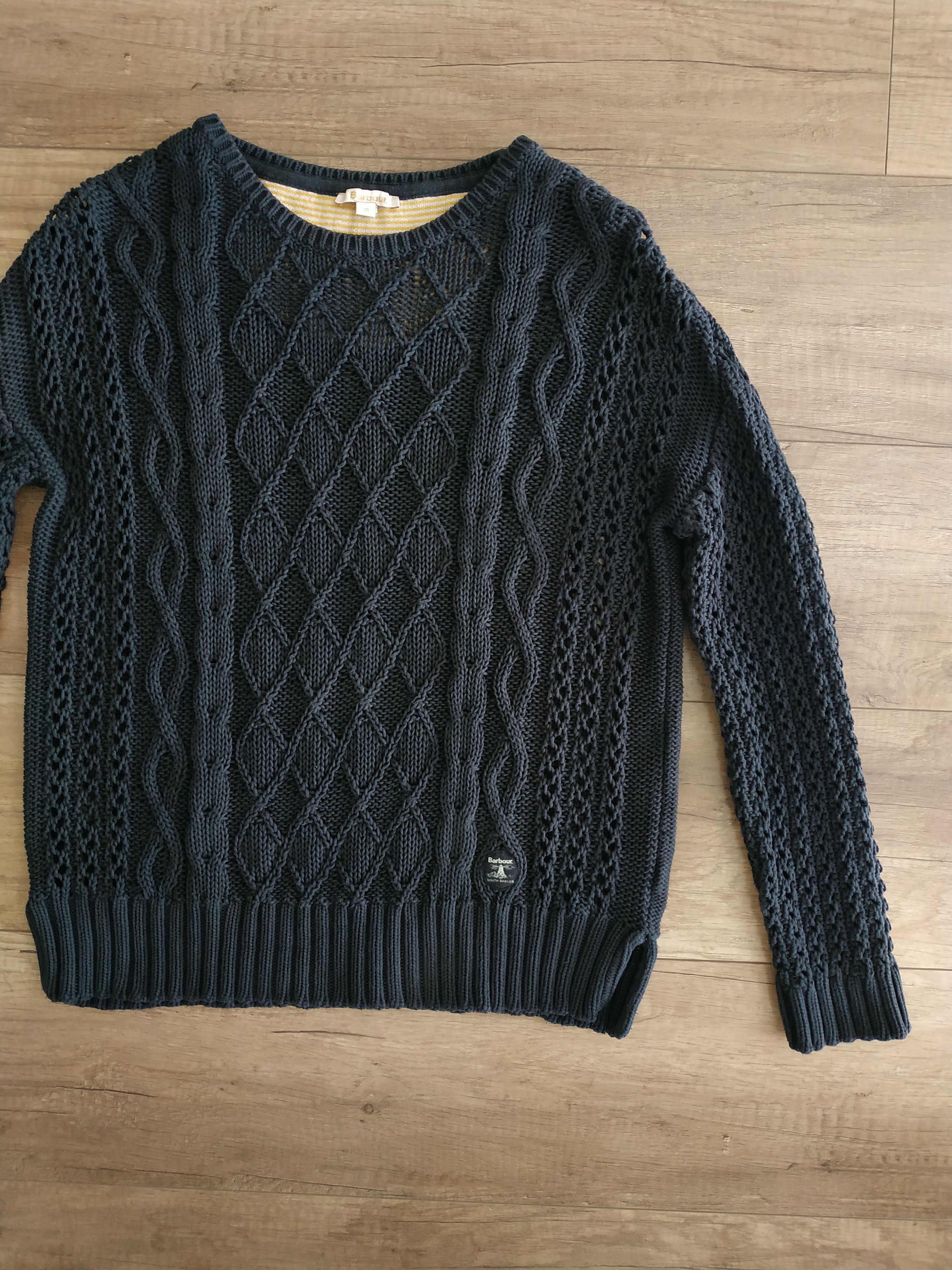 Barbour BARBOUR Women's Cable Knit Sweater/ Pullover, UK10 (SMALL) Size M / US 6-8 / IT 42-44 - 2 Thumbnail