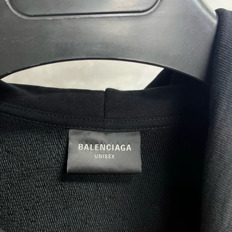 Balenciaga Balenciaga Black Tie-Dye Logo Zip Hooded Jacket Size US S / EU 44-46 / 1 - 2 Thumbnail