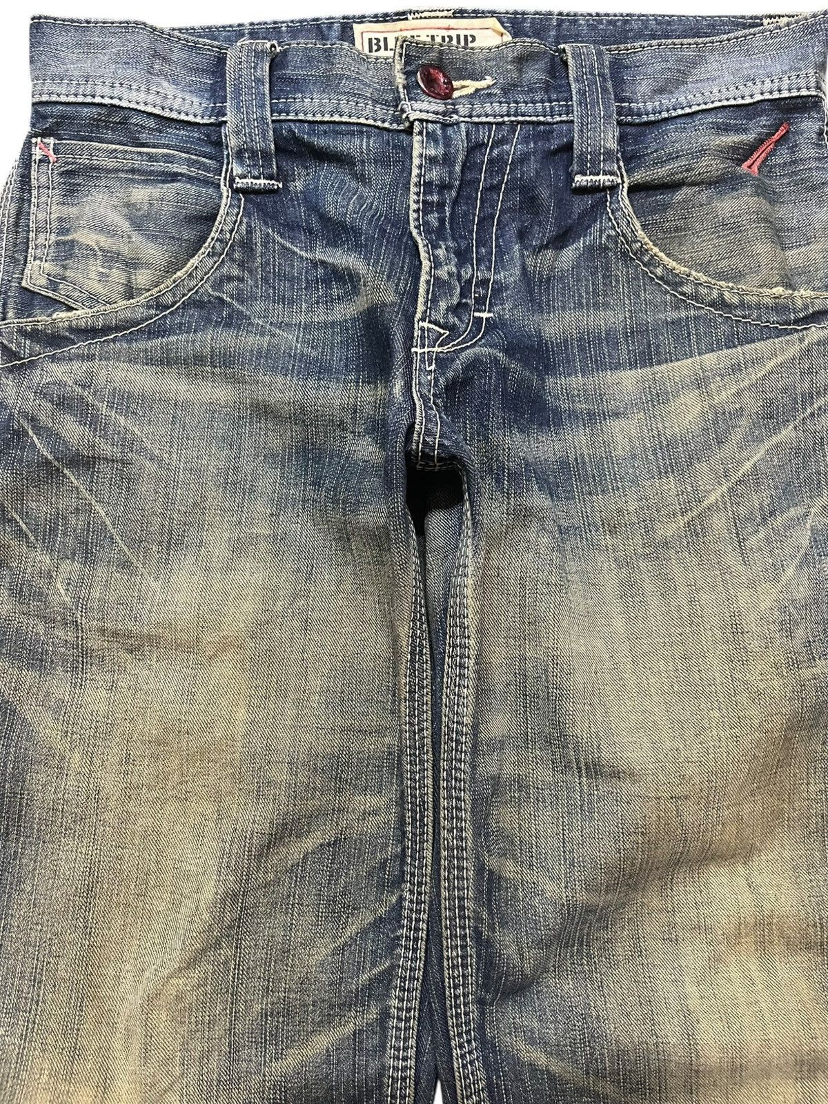 Edwin Vintage Edwin 503 Blue Trip Mudwash Short Denim Size US 30 / EU 46 - 2 Thumbnail