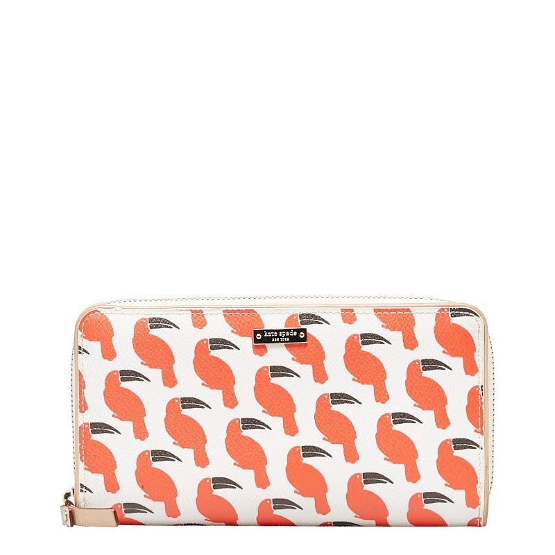 Kate Spade Kate Spade Bird Pattern PVC Leather Zip-Around Wallet