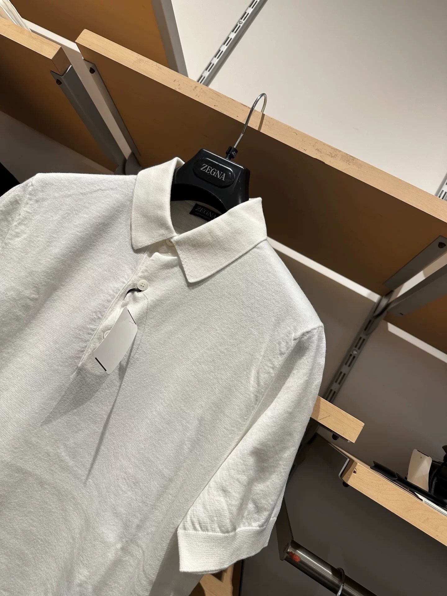 Ermenegildo Zegna Zegna UBC90 White Cotton Polo Shirt Size US XXL / EU 58 / 5 - 2 Thumbnail