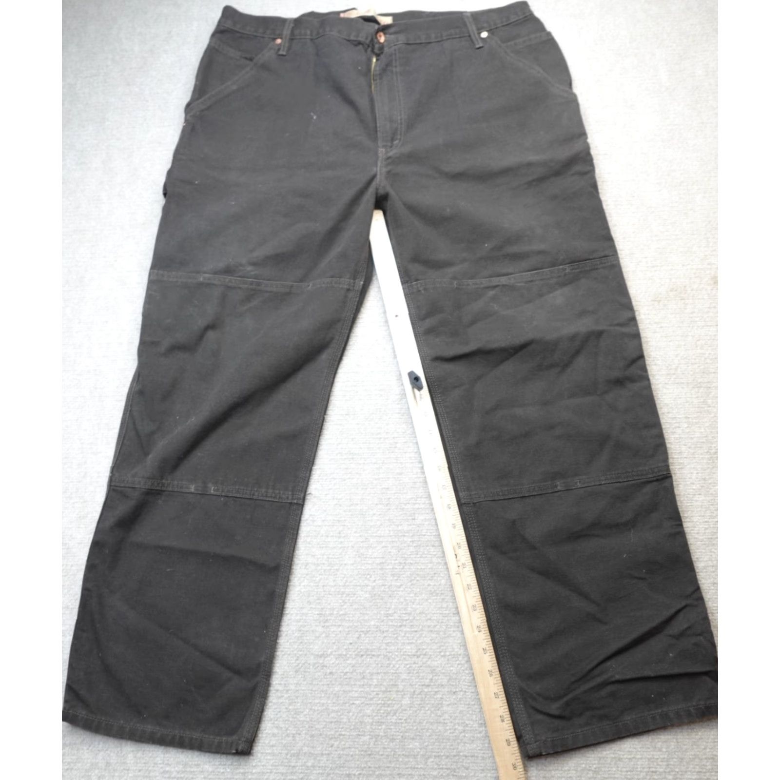 Levi's VINTAGE Levi's 550 Pants 42 x 30 Brown Double Knee Carpenter Relaxed Denim Canvas Jeans Men 42 Regular Brown 550 Carpenter Pants Mens 90s? Size US 42 / EU 58 - 2 Thumbnail